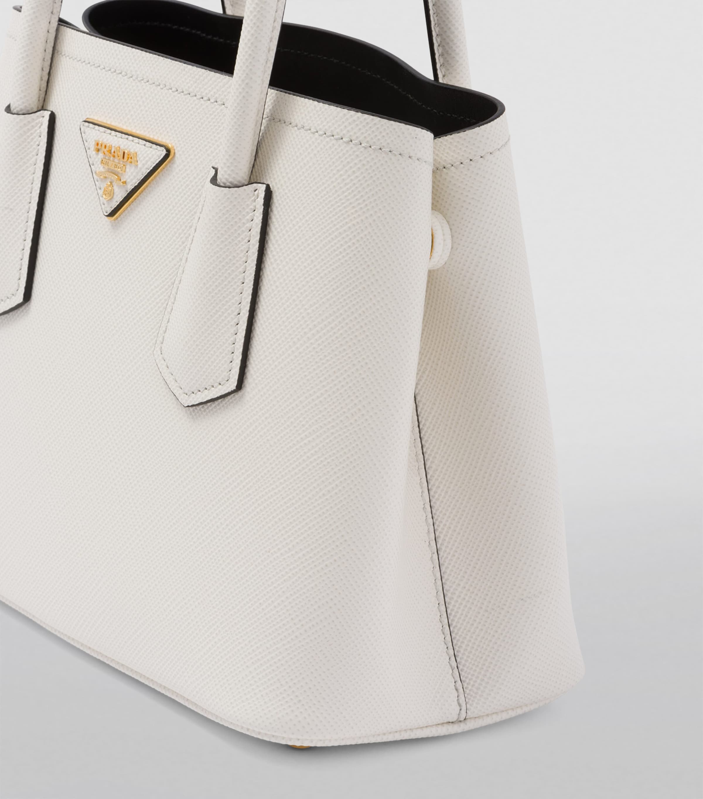 Mini Leather Double Top-Handle Bag F0G3Z Image 7