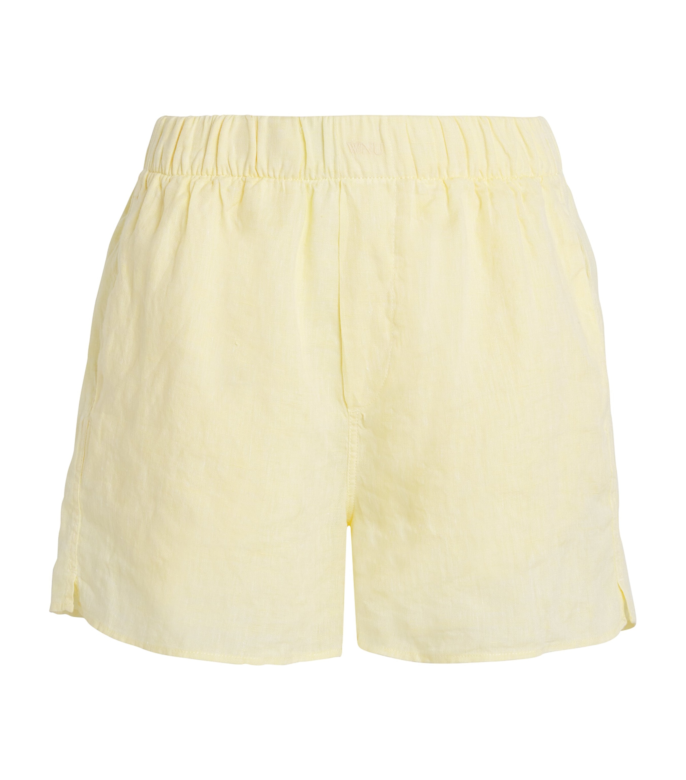 With Nothing Underneath Linen The Boxer Shorts In Yellow