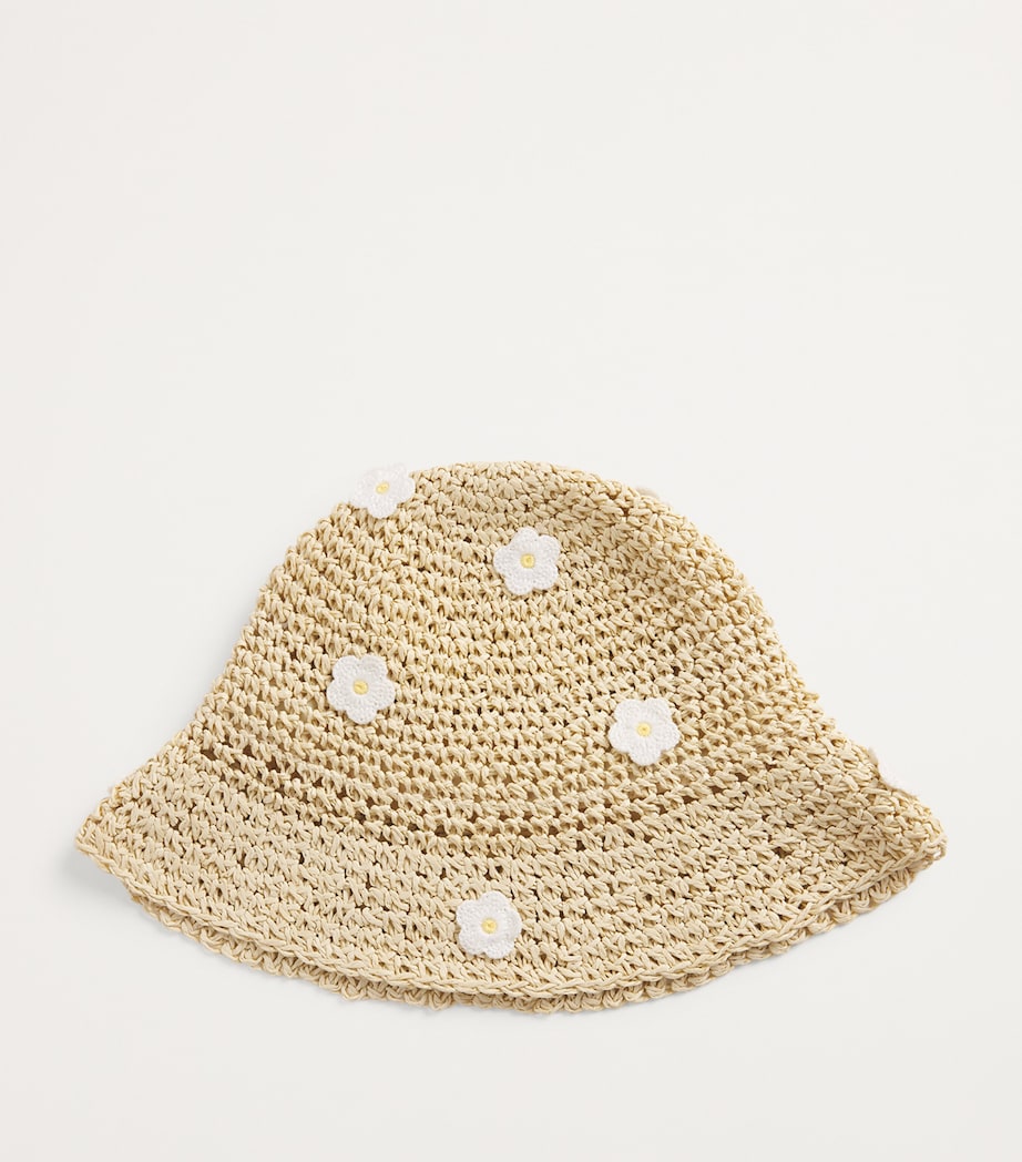 Raffia Daisy Bucket Hat NATURAL/WHITE/YELLOW Image 2