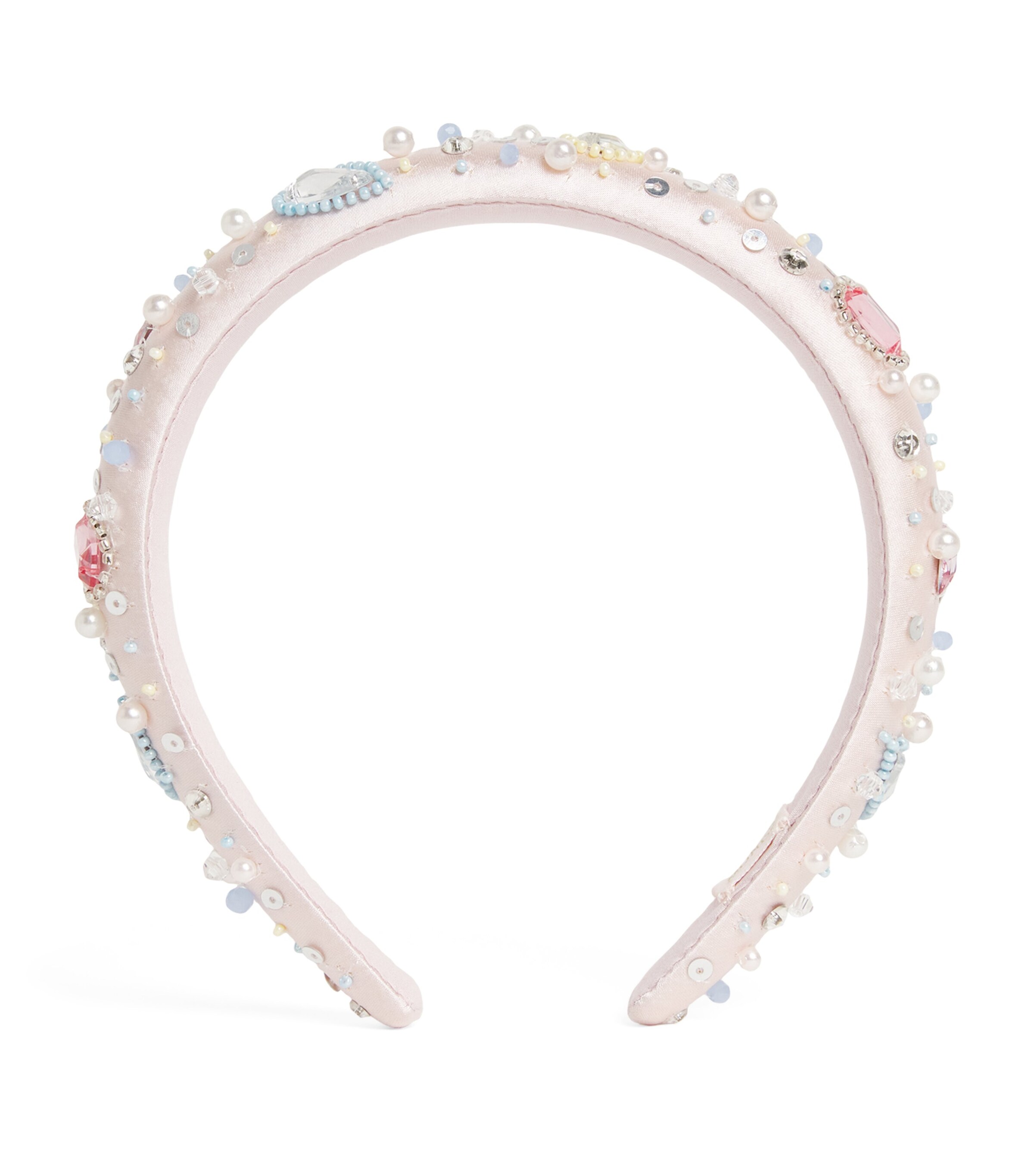 Embellished Floral Fête Headband ORCHID ICE Image 1