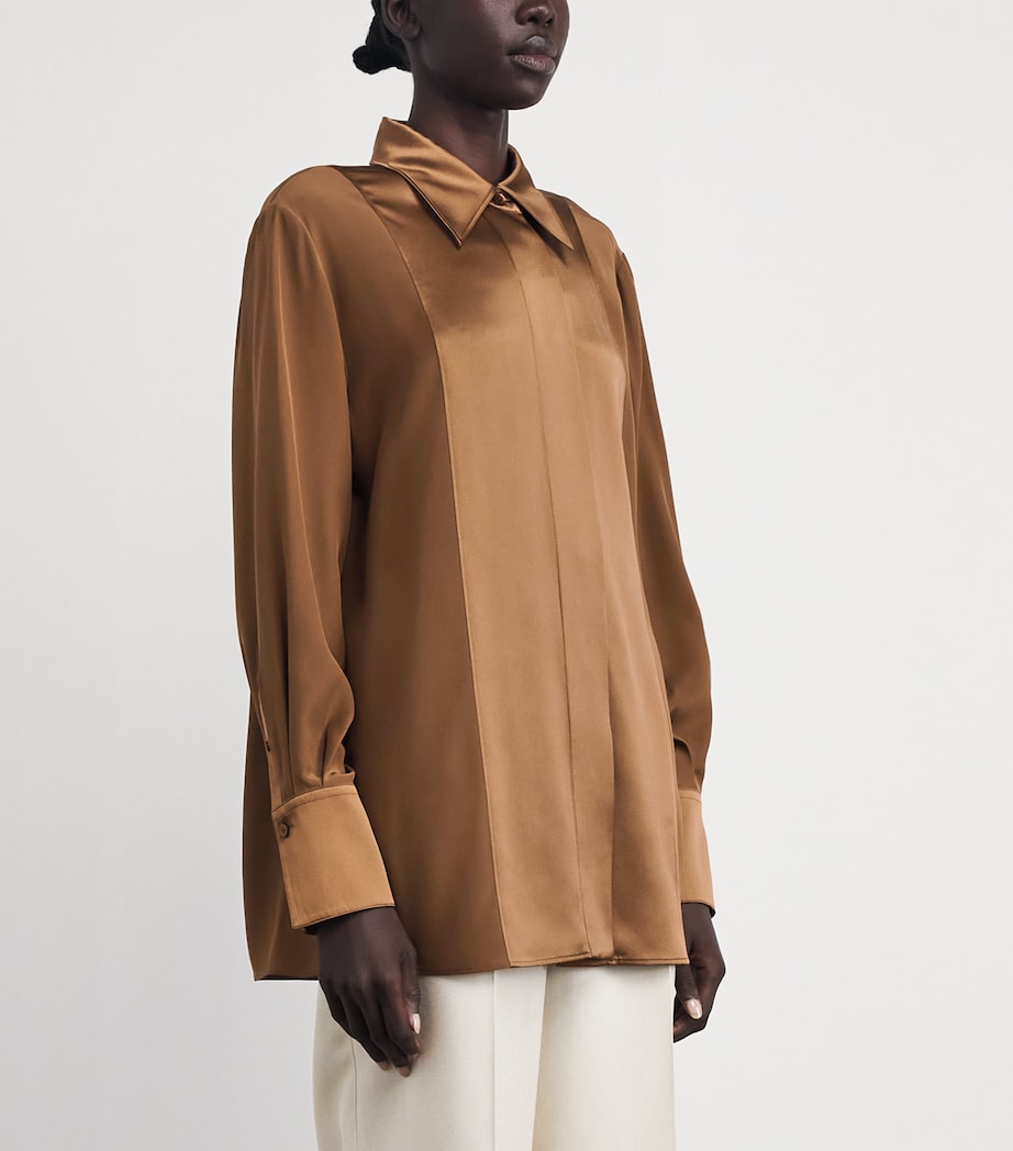 Joseph Womens Silk Childs Blouse Cinnamon Image 3