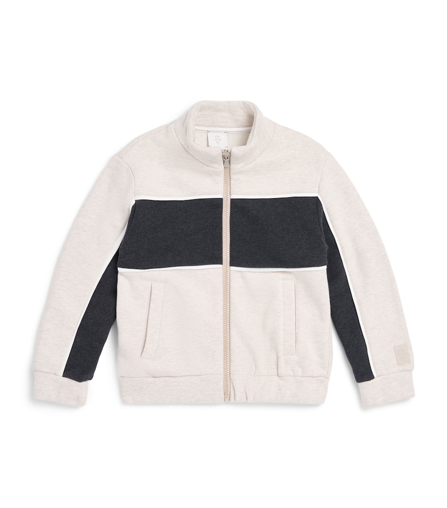 Eleventy Kids Cotton Colour-Block Sweatshirt (2-16 Years) Bei M Mel/antr Image 1