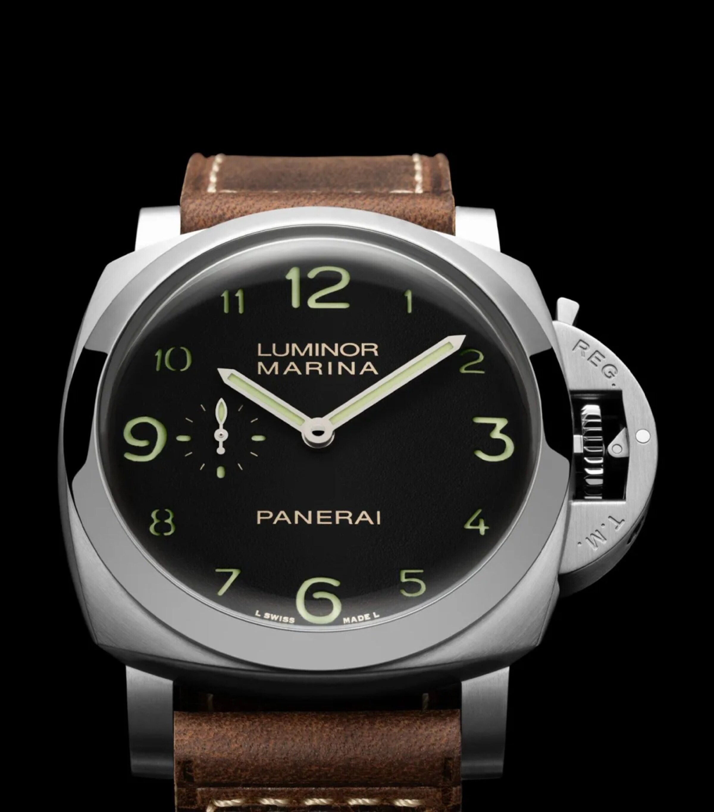 Panerai Stainless Steel Luminor Watch 44mm Black Image 6