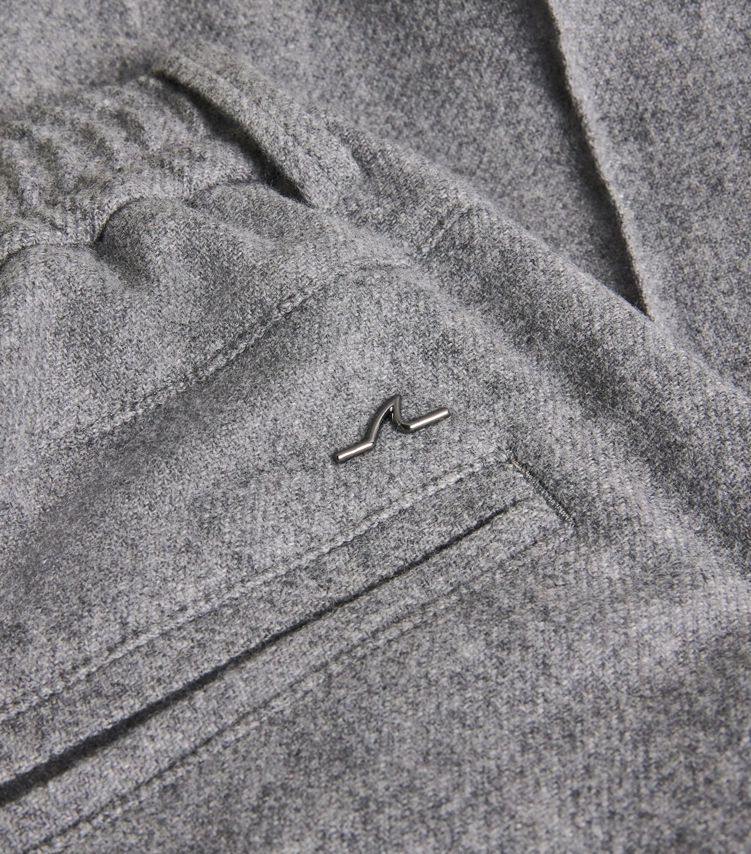 Wool-Cashmere Drawstring Chinos 67 GREY Image 5