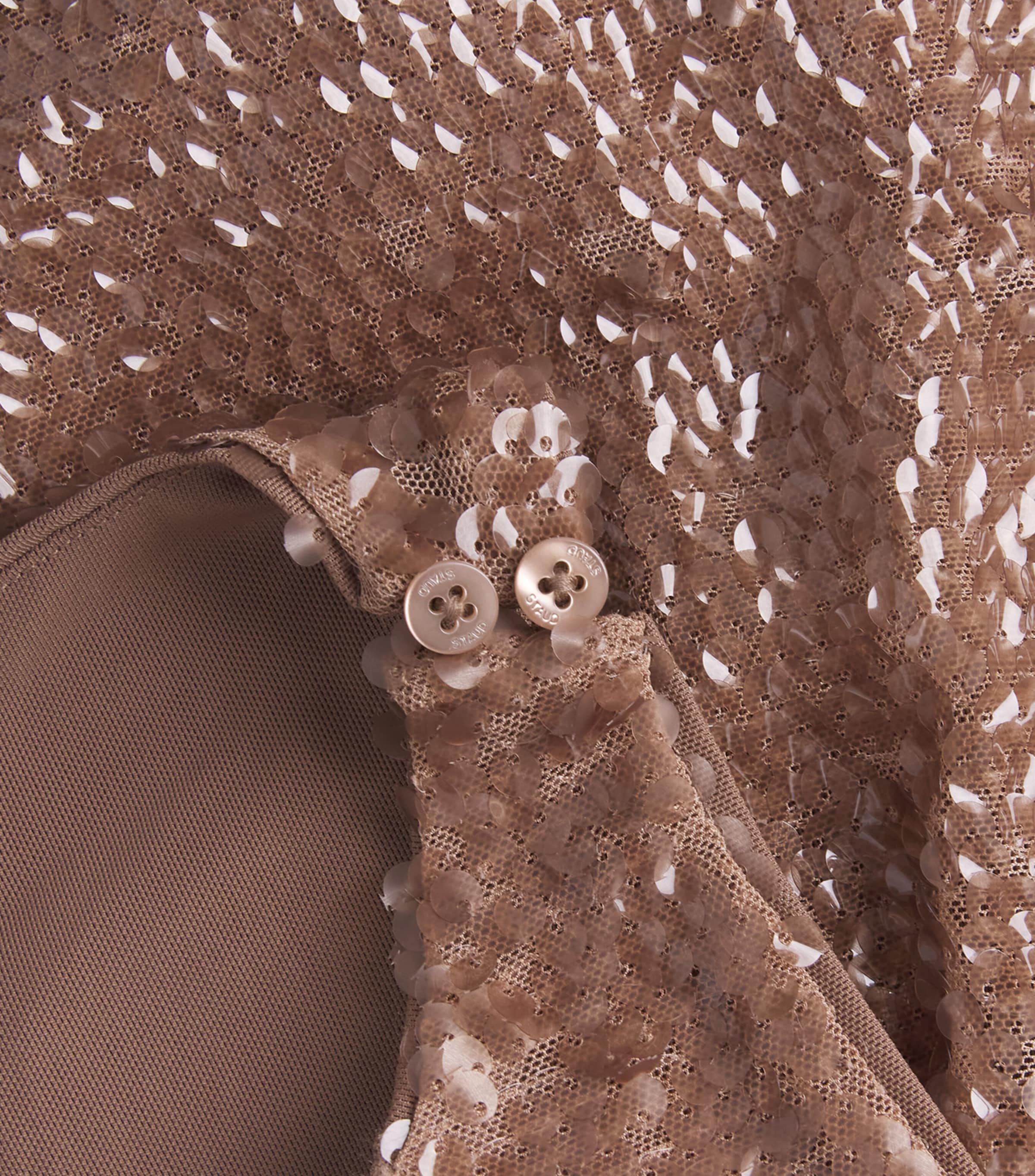 STAUD Rose Gold Sequinned Bree Maxi Dress | Harrods TH