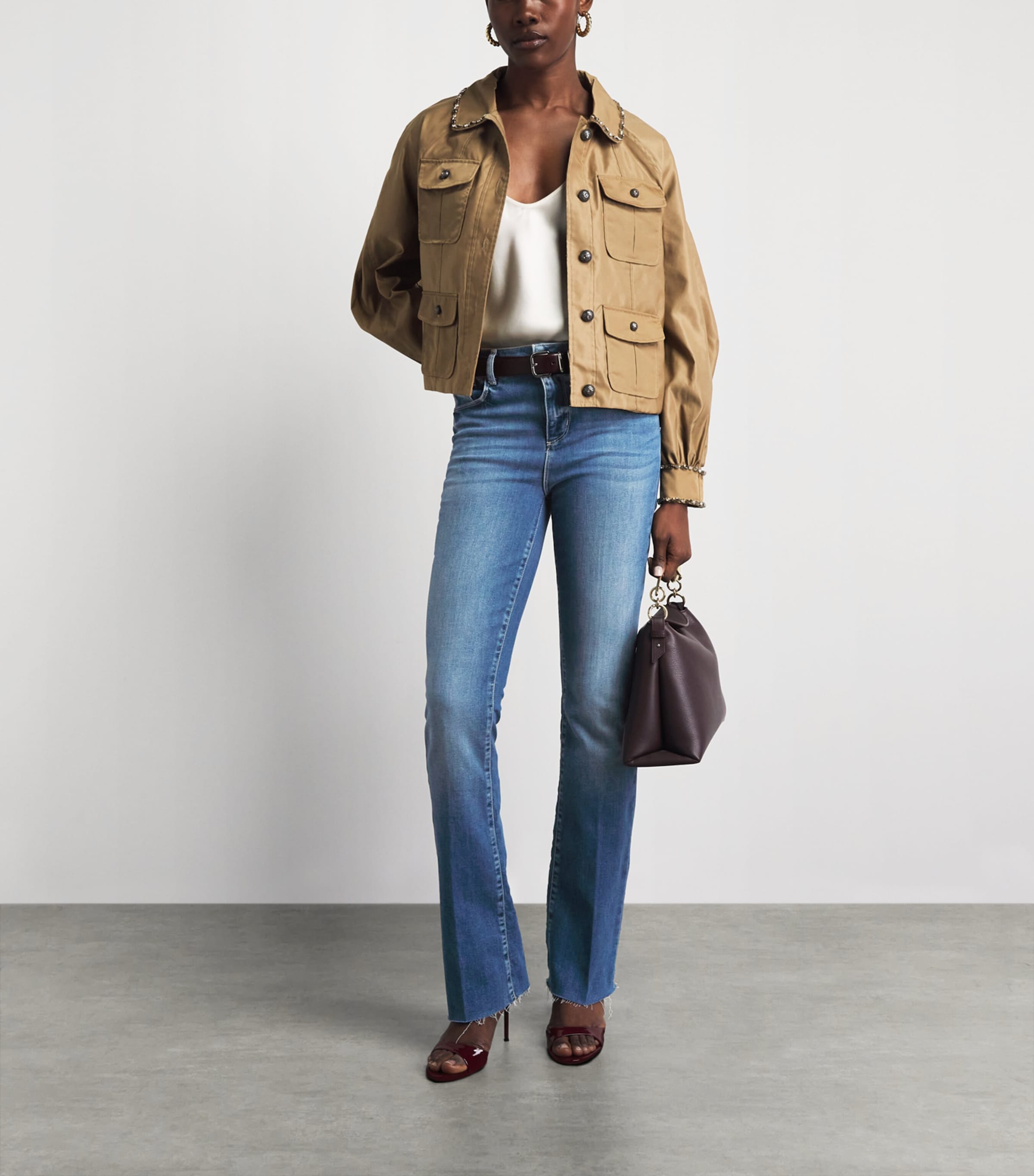 L'Agence Womens Ruth Straight Jeans Cambridge Cmbr Image 2