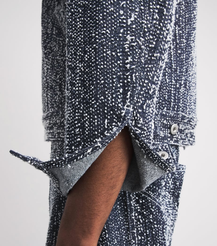 Sage Nation Mens Speckled Jiji Denim Jacket Snow Nep Image 3