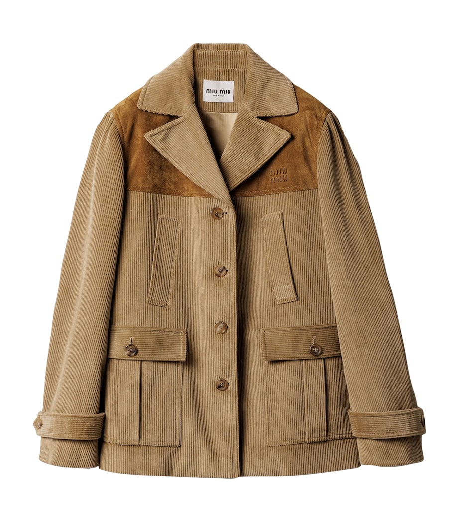 Miu Miu Womens Corduroy Jacket Image 1