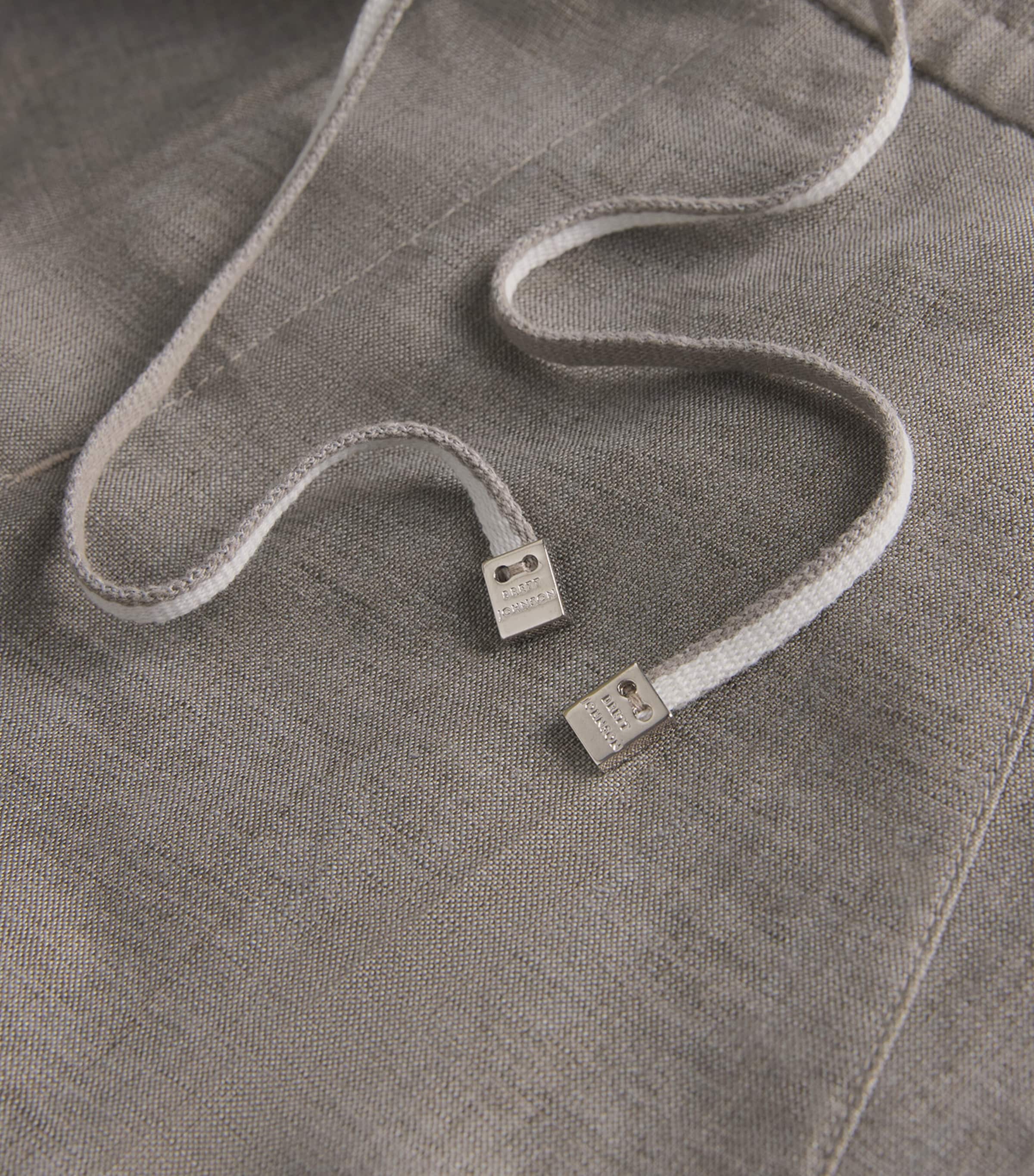 Linen Drawstring Shorts SMOKE GREY Image 5