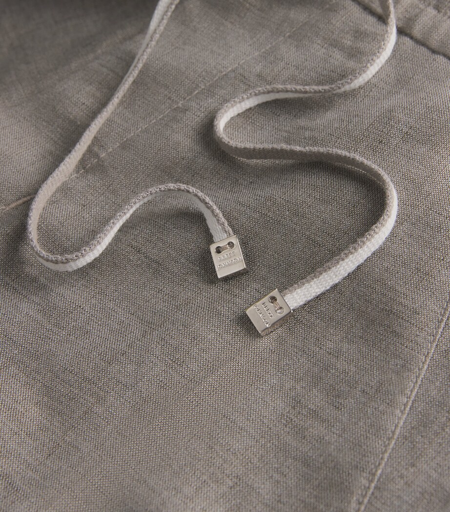 Linen Drawstring Shorts SMOKE GREY Image 5