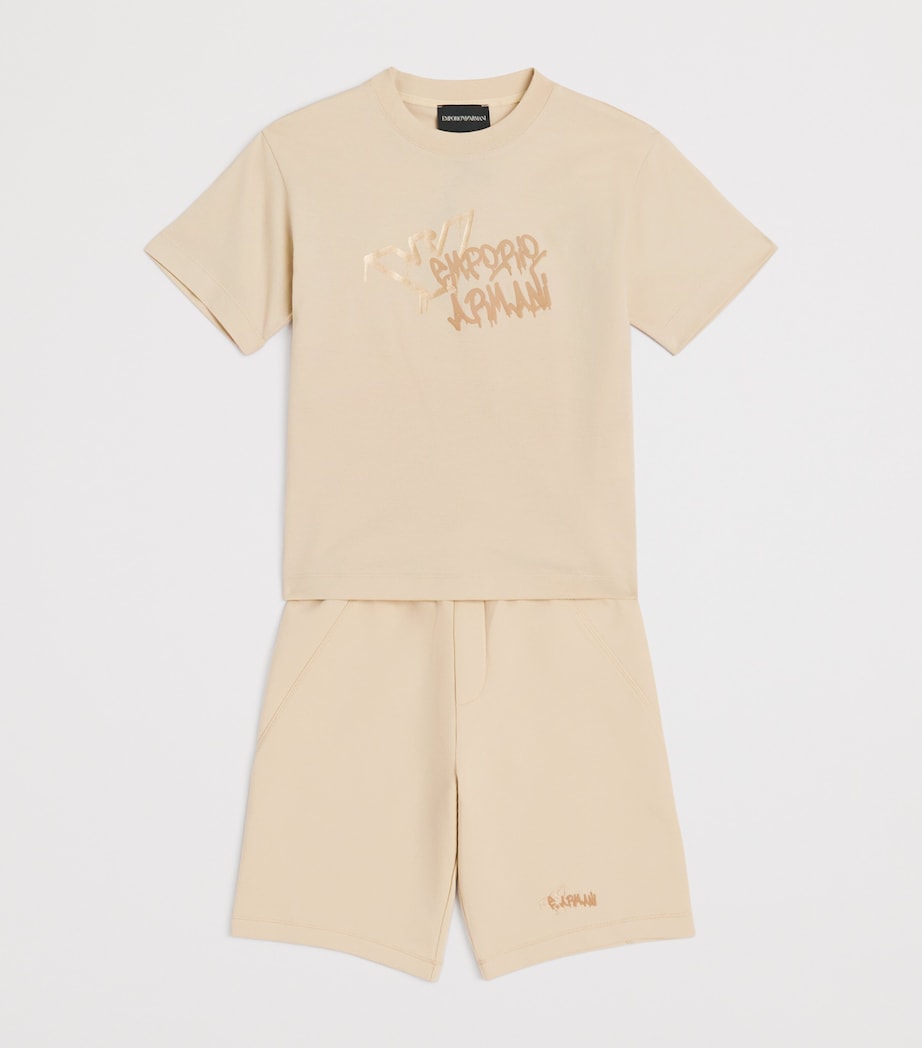 Logo Print Sweatshorts (4-16 Years) U1156 FRENCH OAK Image 3