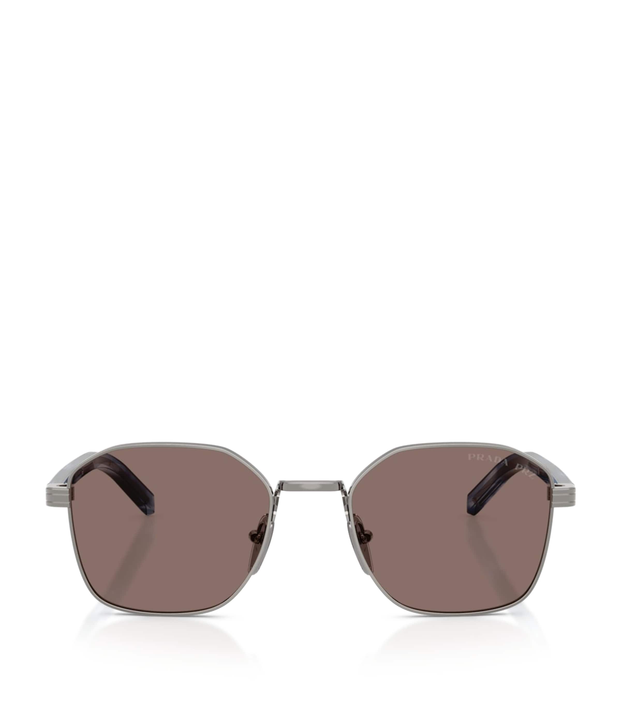 Prada Metal Geometric Sunglasses Grey Image 1