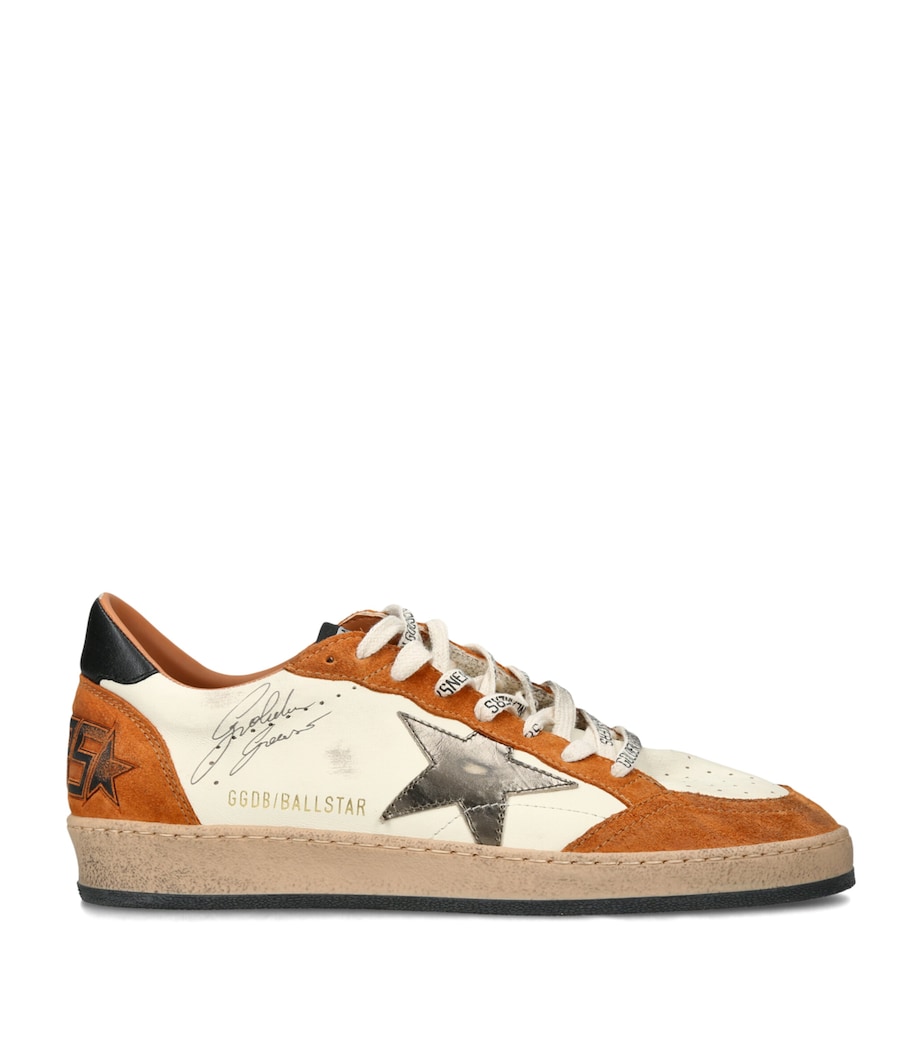 Golden Goose Nappa Leather Ball Star Sneakers Tan Comb Image 1