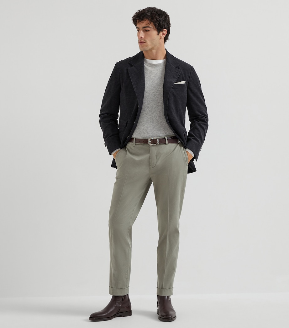 Pima Cotton Comfort Gabardine Italian Trousers C6027 Image 4