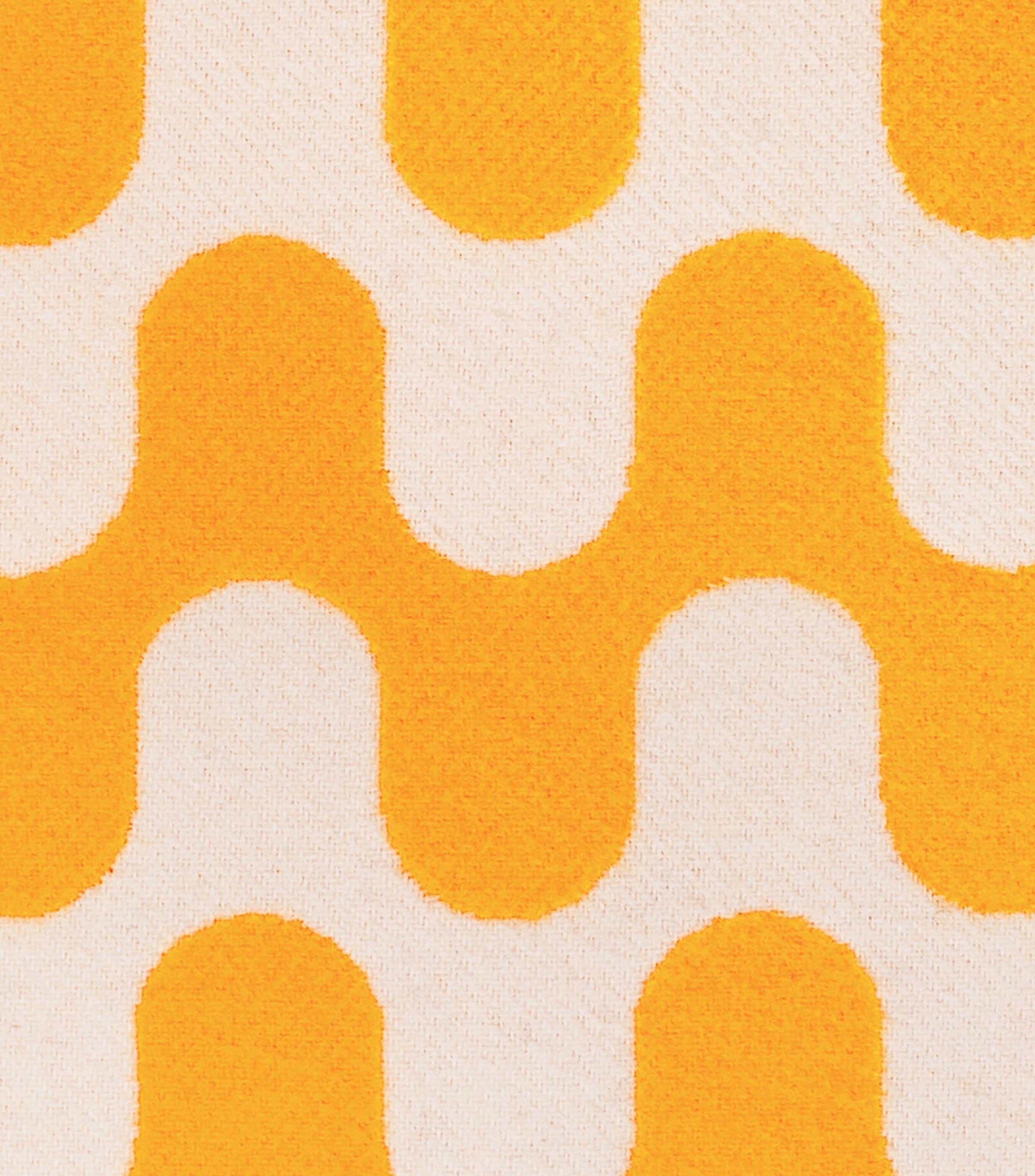 Wool Modernism Throw (135cm x 220cm) 9E16 - BRIGHT ORANGE Image 5