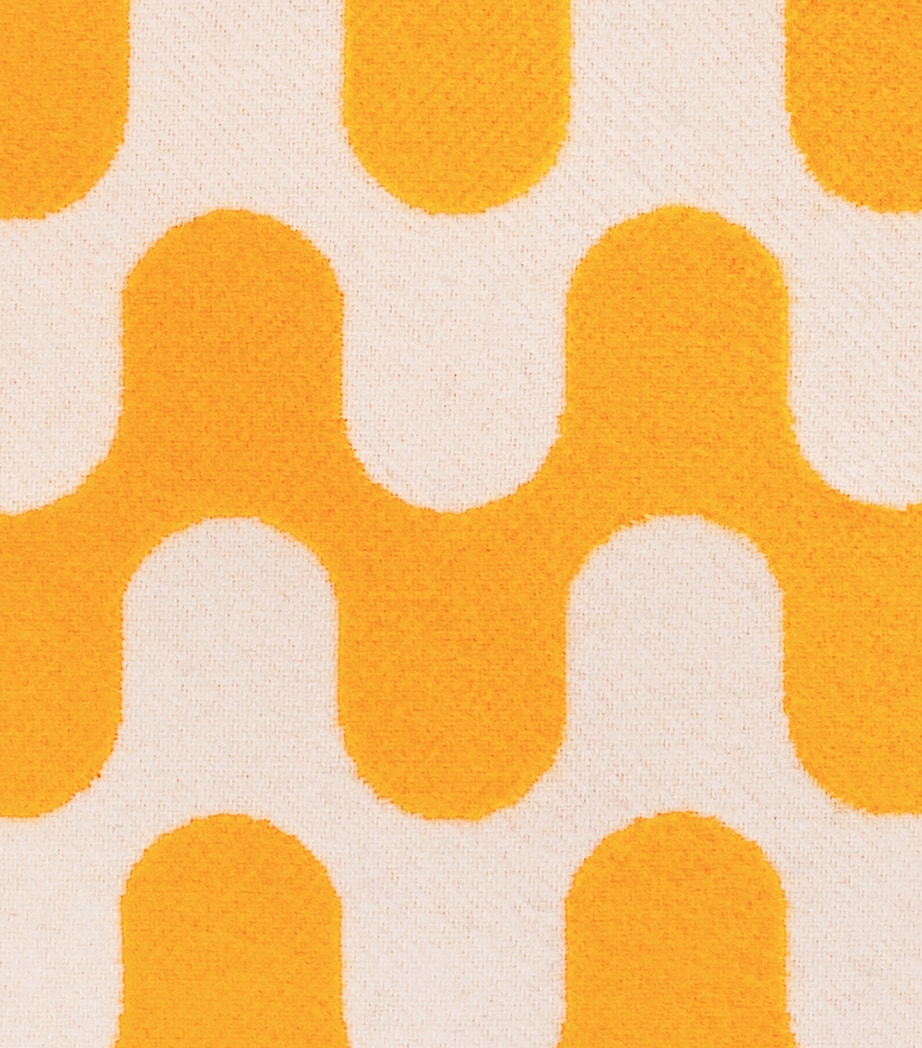 Wool Modernism Throw (135cm x 220cm) 9E16 - BRIGHT ORANGE Image 5