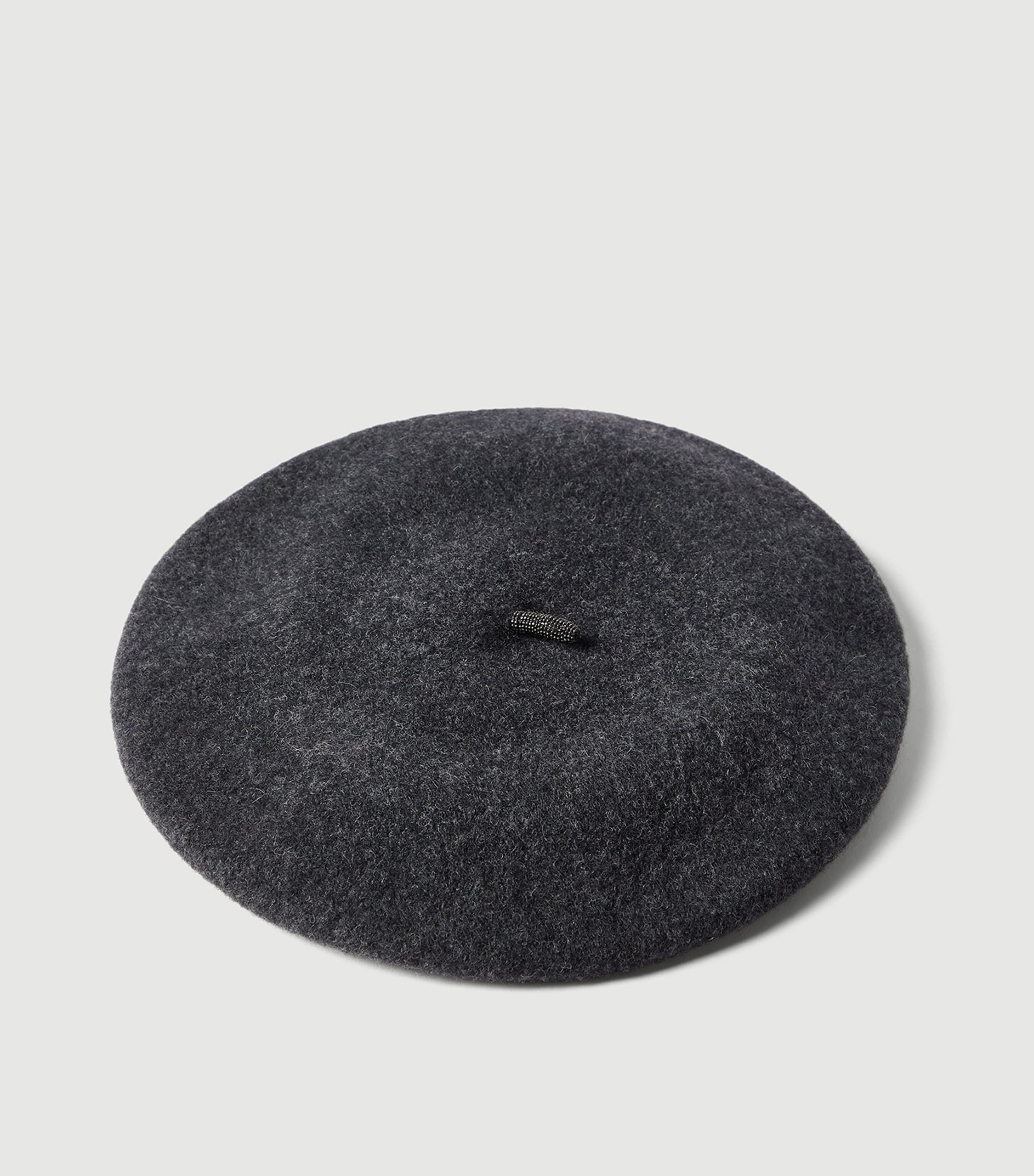 Brunello Cucinelli Wool Beret Black Image 4