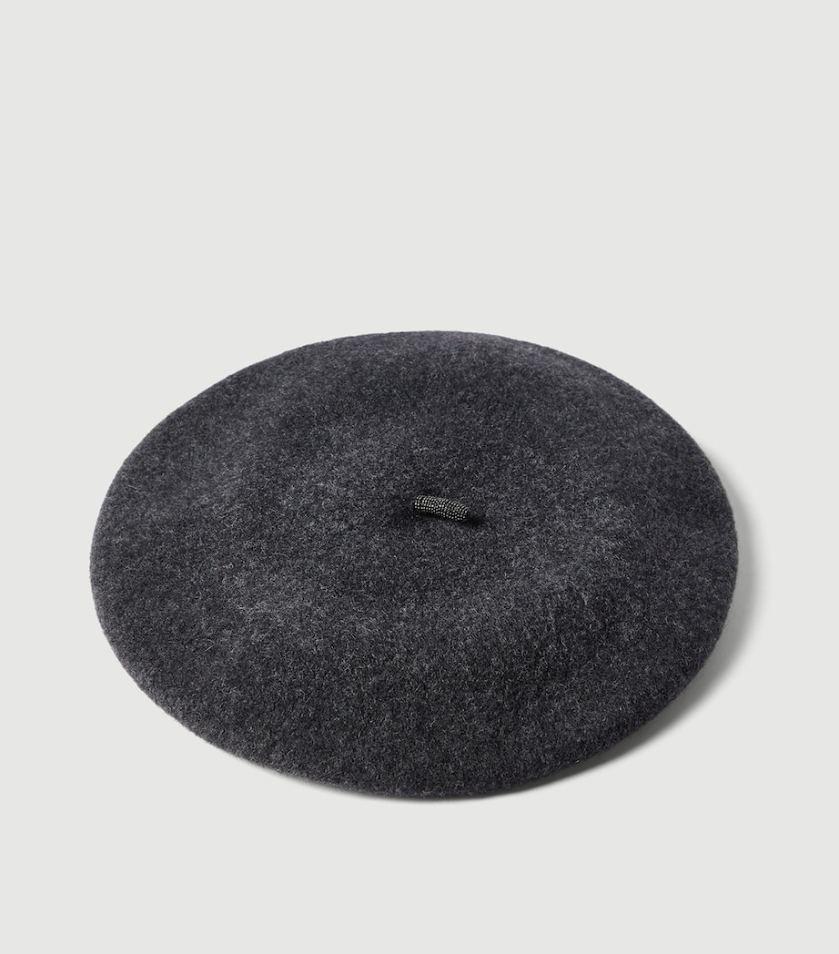 Brunello Cucinelli Wool Beret Black Image 4