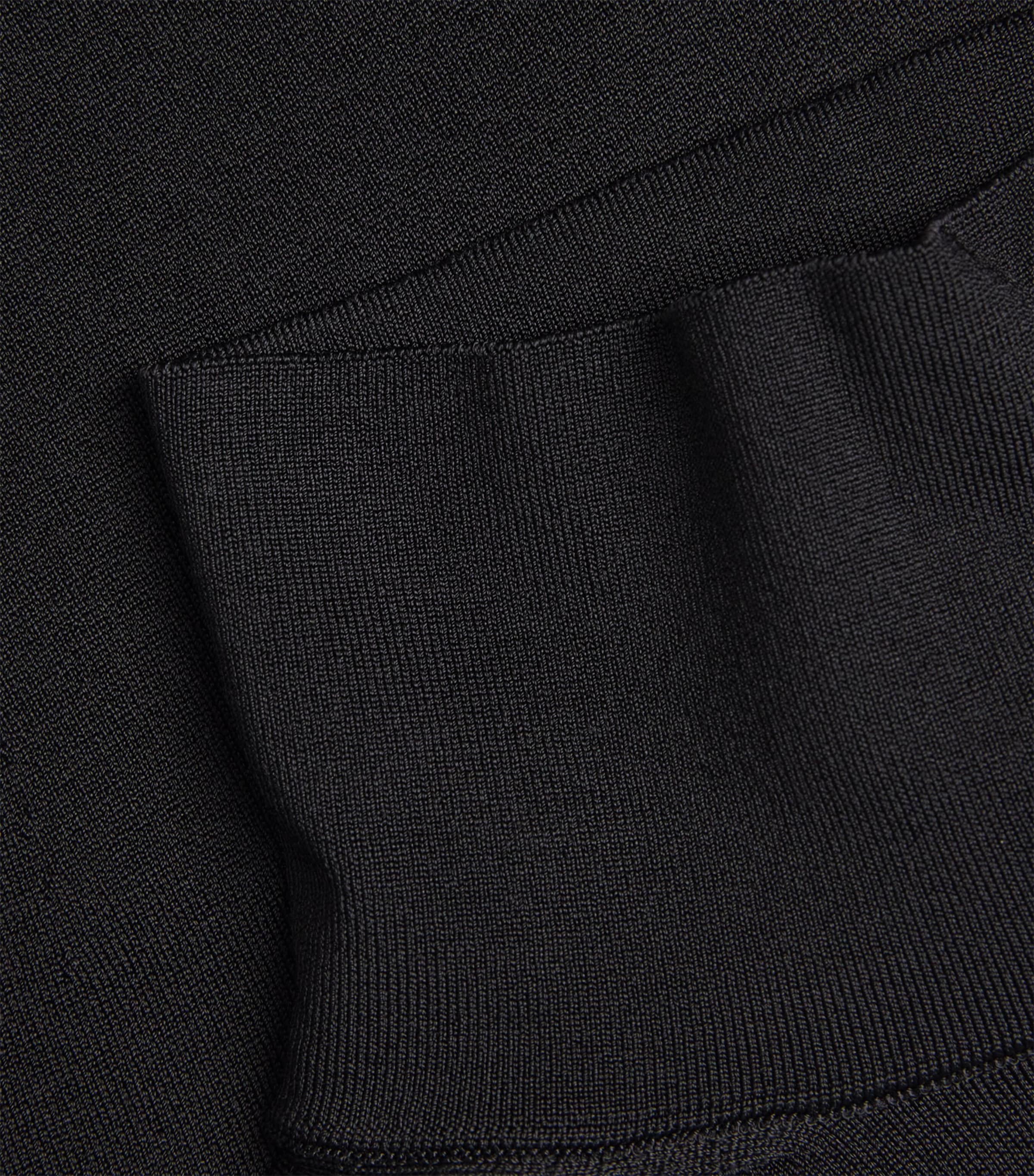Brandon Maxwell Womens Knitted Funnel-Neck Long-Sleeve Top Black Image 6