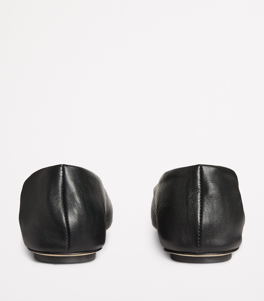Leather Todi Ballet Flats BLACK Image 4