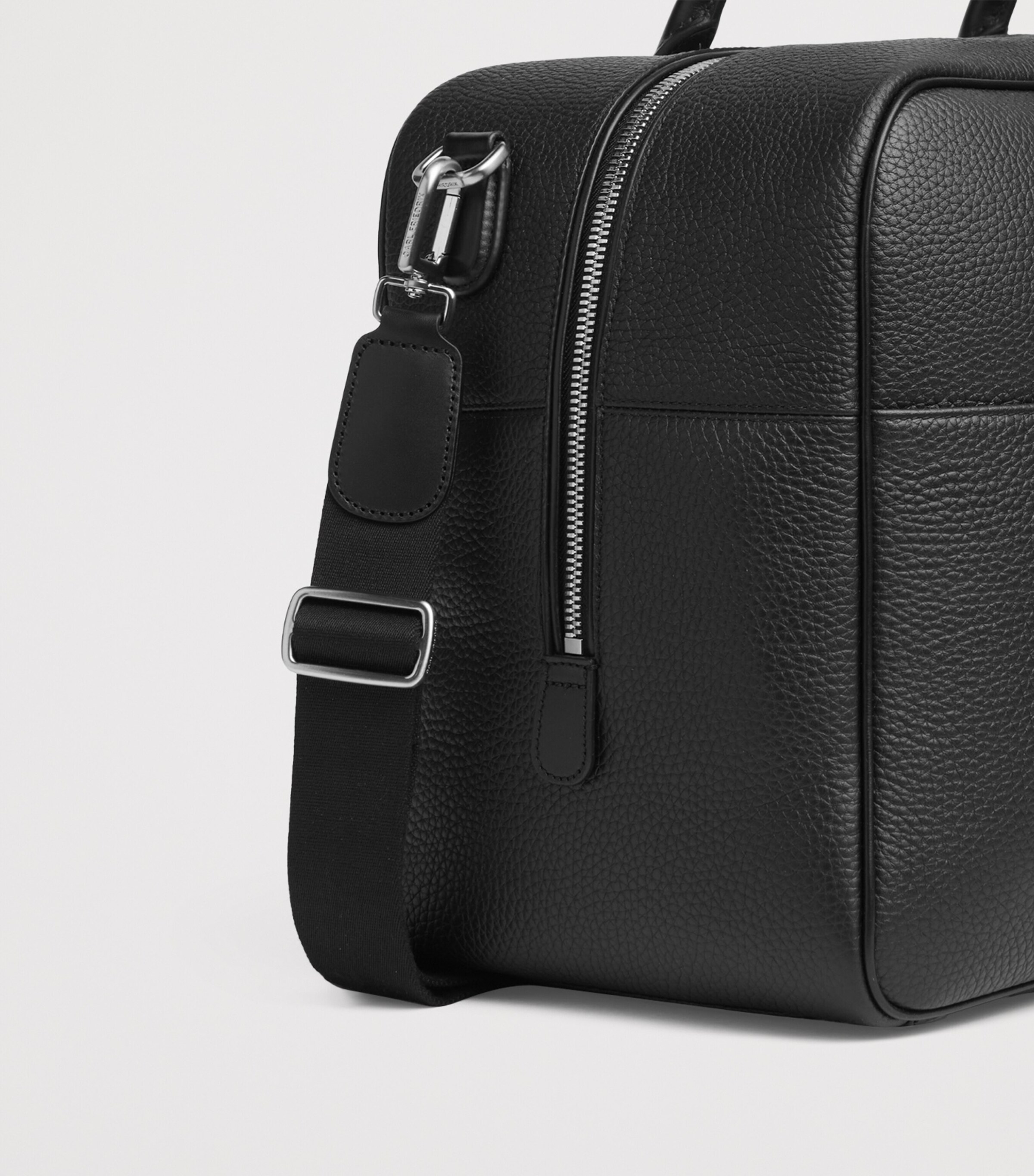 Leather Granville Duffle Bag BLACK Image 4