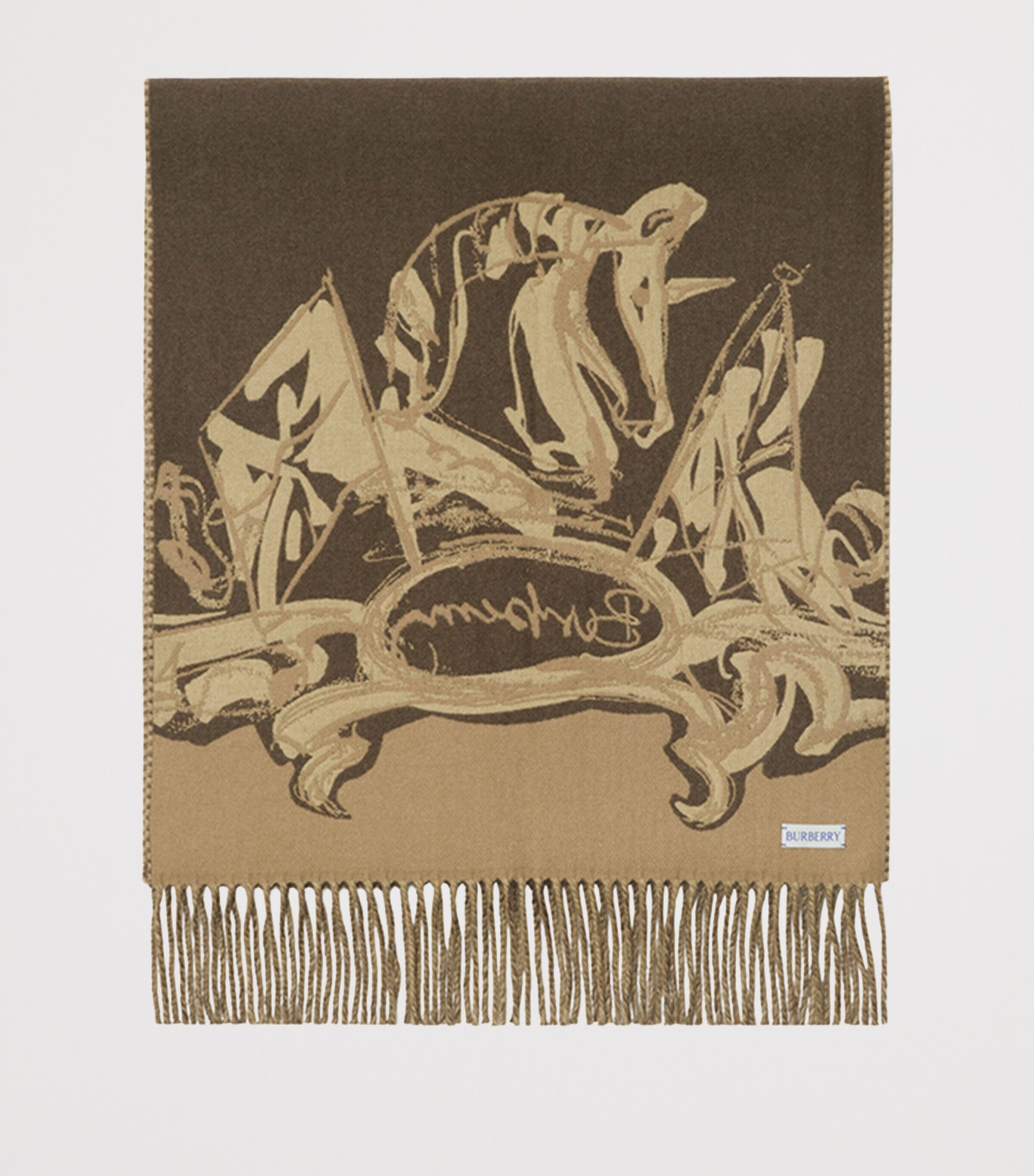 Burberry Cashmere Tower Bridge Scarf Sand Image 2