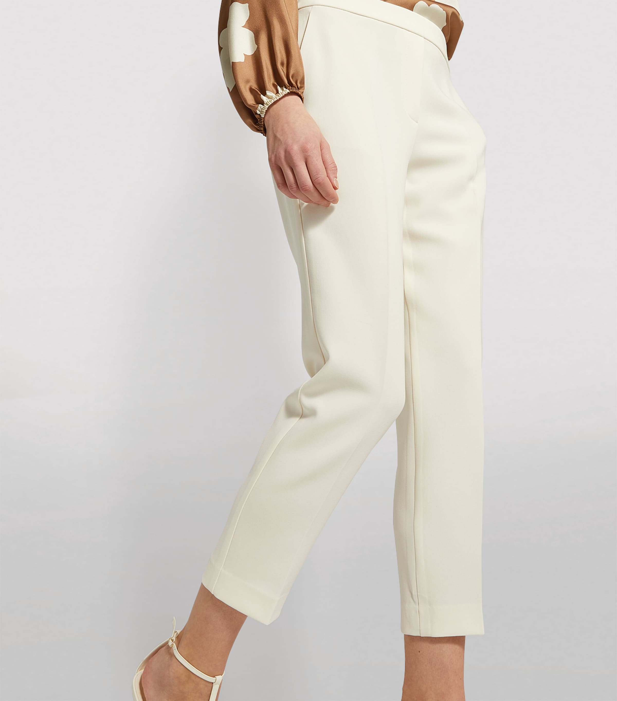 Theory White Treeca Tailored Crop Trousers | Harrods US display picture 1