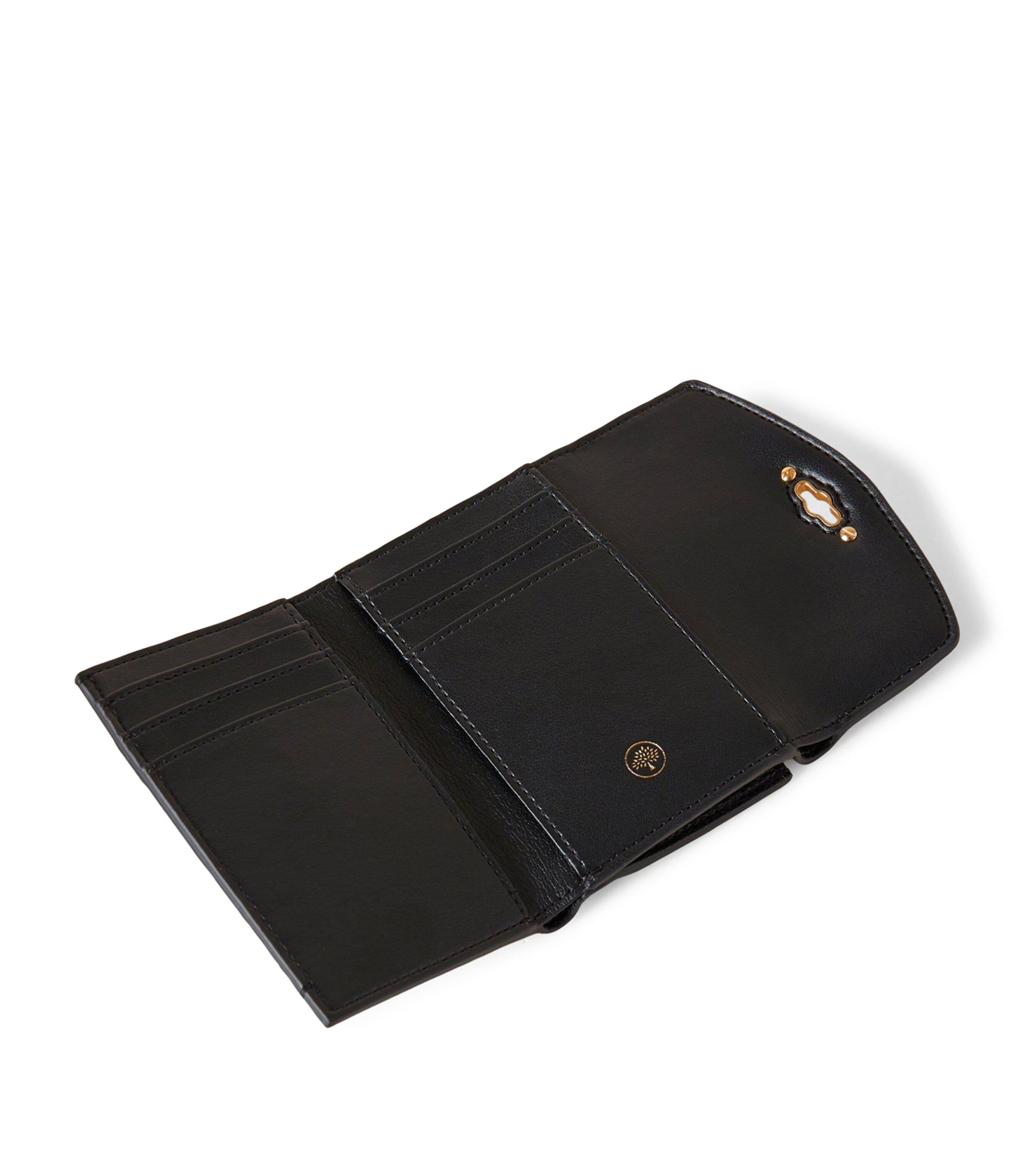Leather Folded Darley Wallet BLACK Image 3