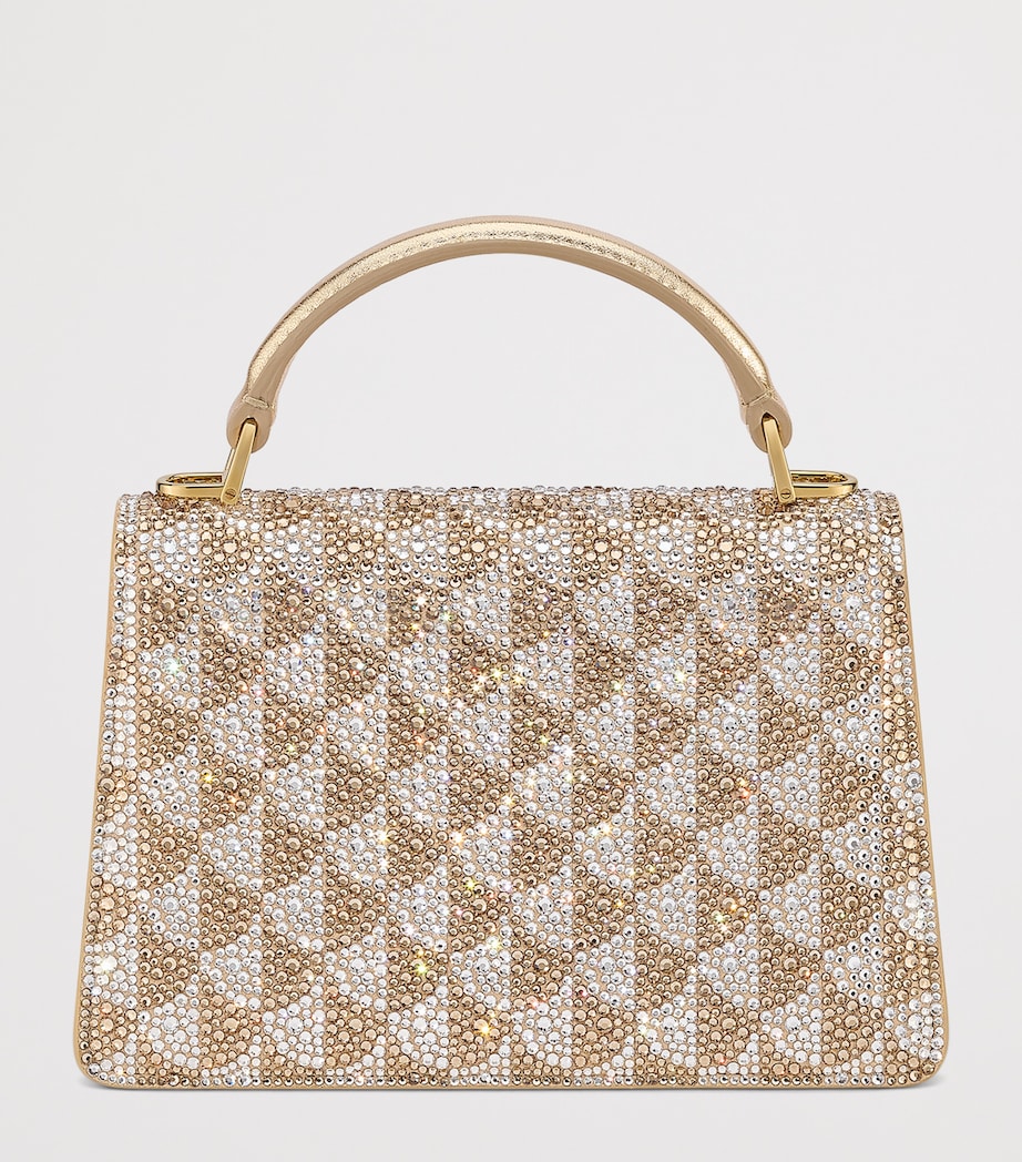 Mini Leather Serpenti Forever Top-Handle Bag SILVER Image 2