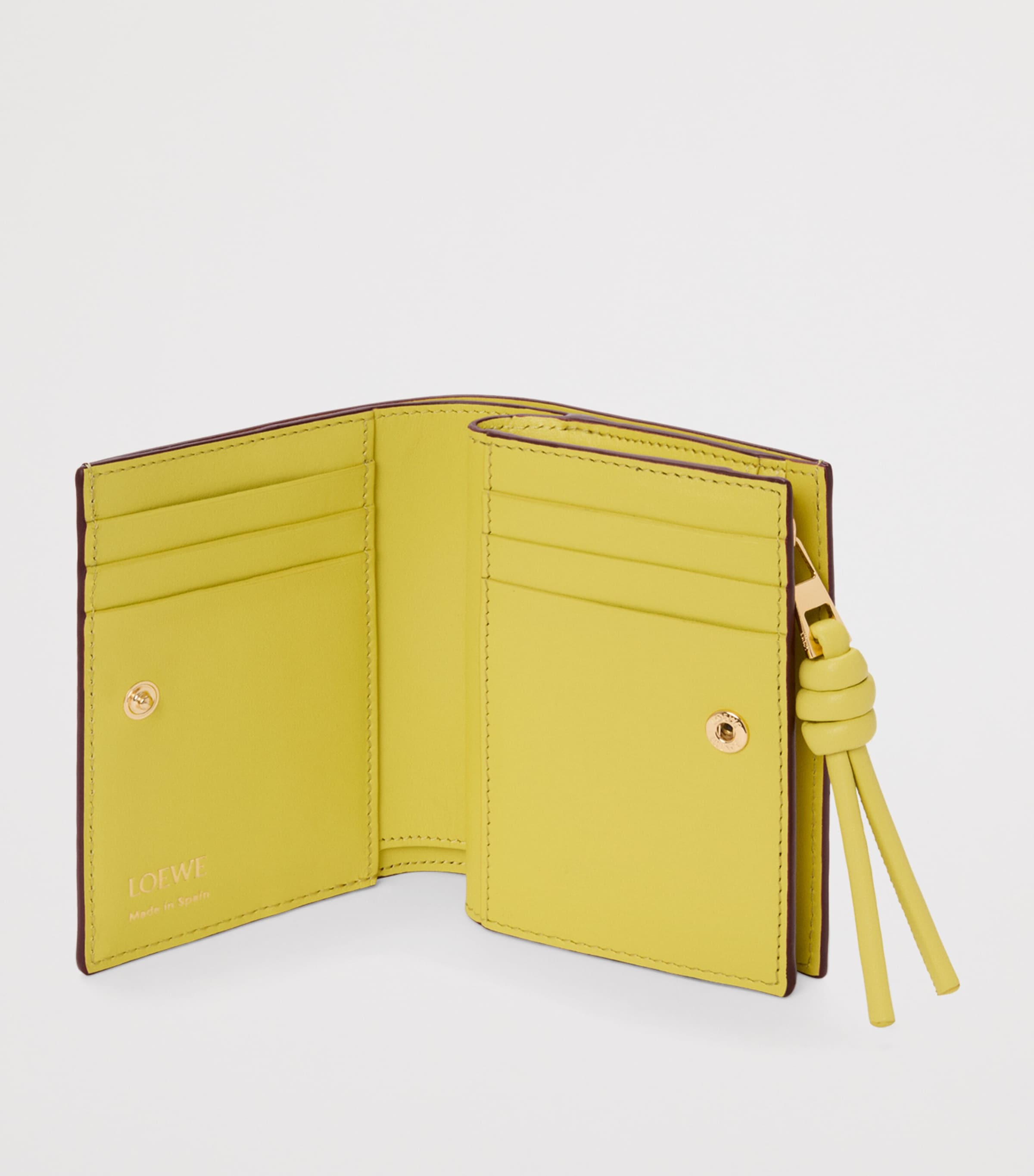 Leather Knot Wallet DARK BURGUNDY Image 2