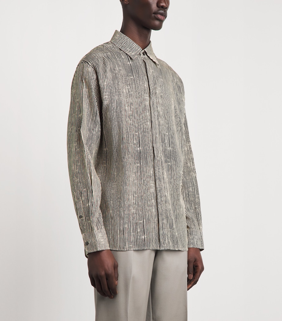Emporio Armani Mens Stripe Long-Sleeve Shirt Image 4