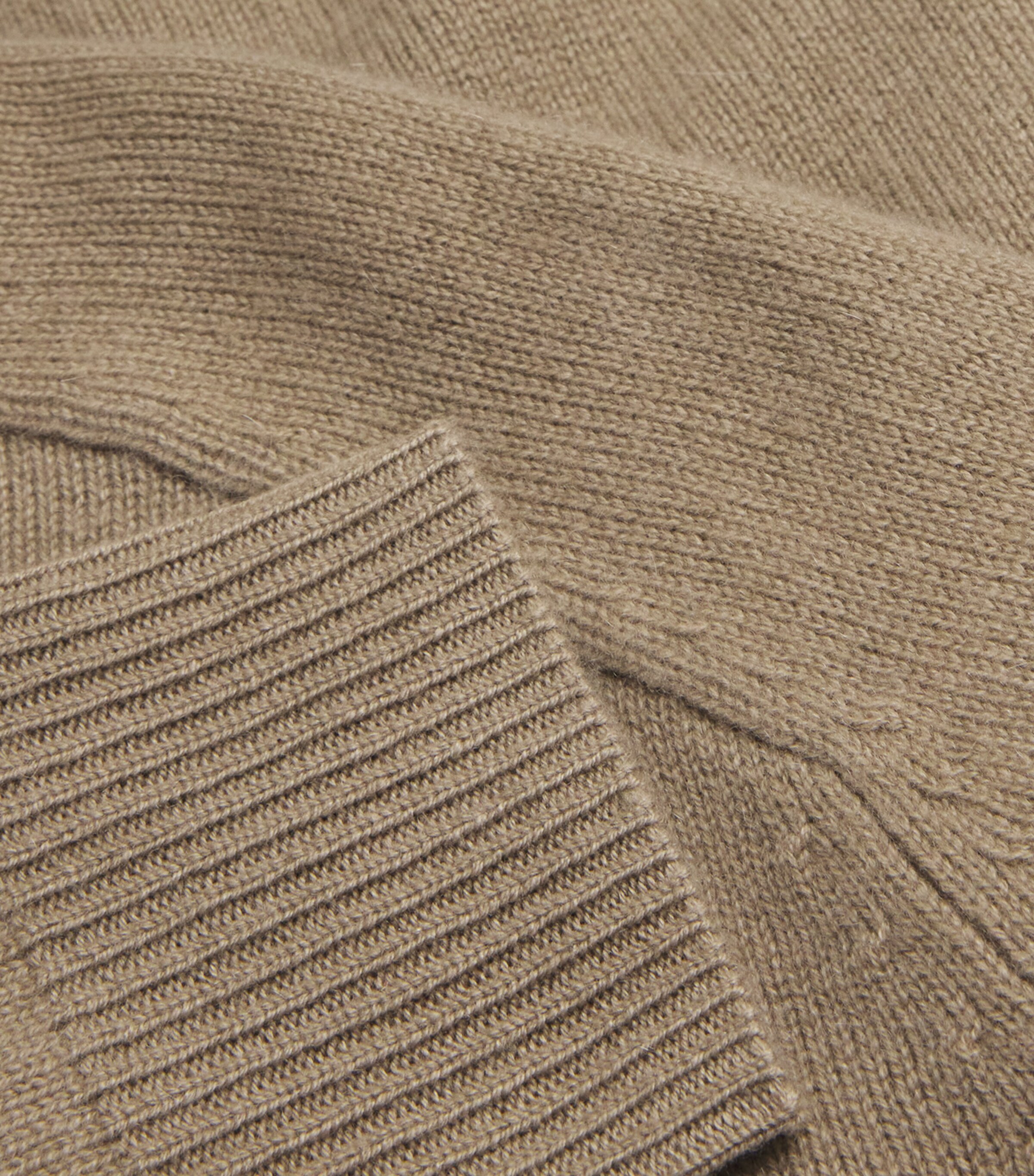 Soft Goat Womens Cashmere Boyfriend Crew-Neck Sweater Khaki Image 5