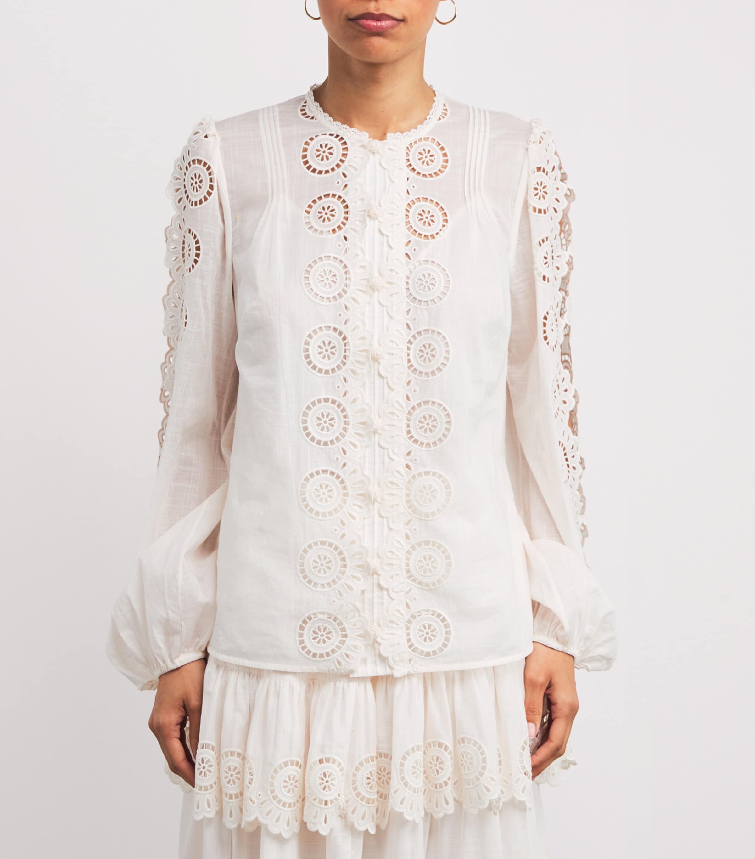 Broderie Anglaise Lucky Blouse IVO/IVORY Image 3