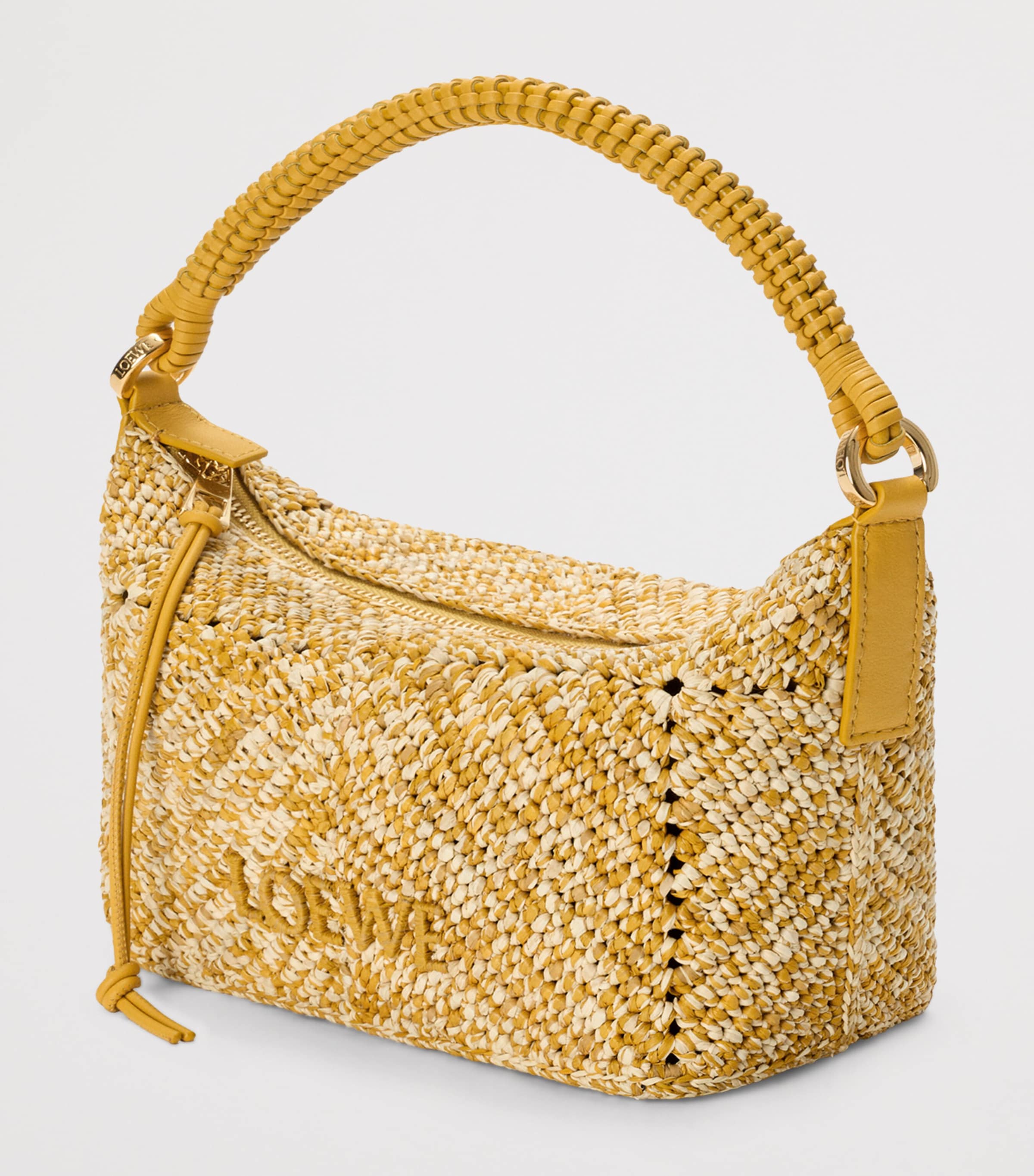 LOEWE x Paula’s Ibiza Raffia Cala Pouch Mustard Image 2
