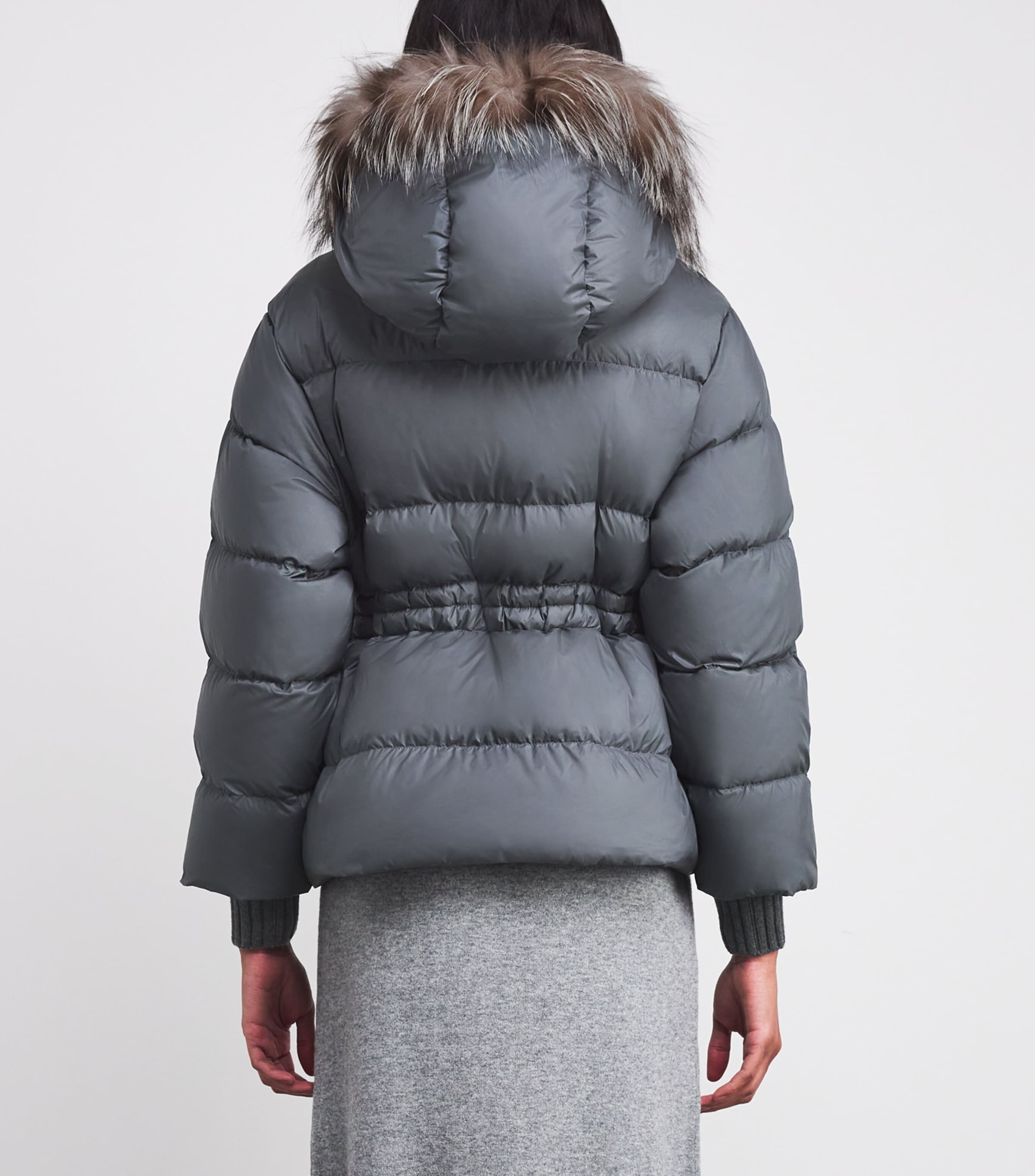 Fabiana Filippi Grey Fox Fur-Trim Puffer Jacket | Harrods UK Fabiana Filippi Grey Fox Fur-Trim Puffer Jacket | Harrods UK