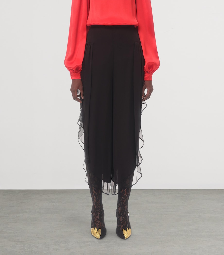 Silk Ruffled Trousers 0NO Image 2
