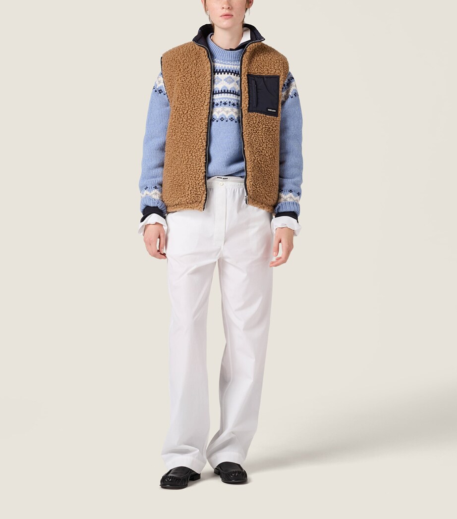 Miu Miu Womens Down-Filled Teddy Gilet Image 2