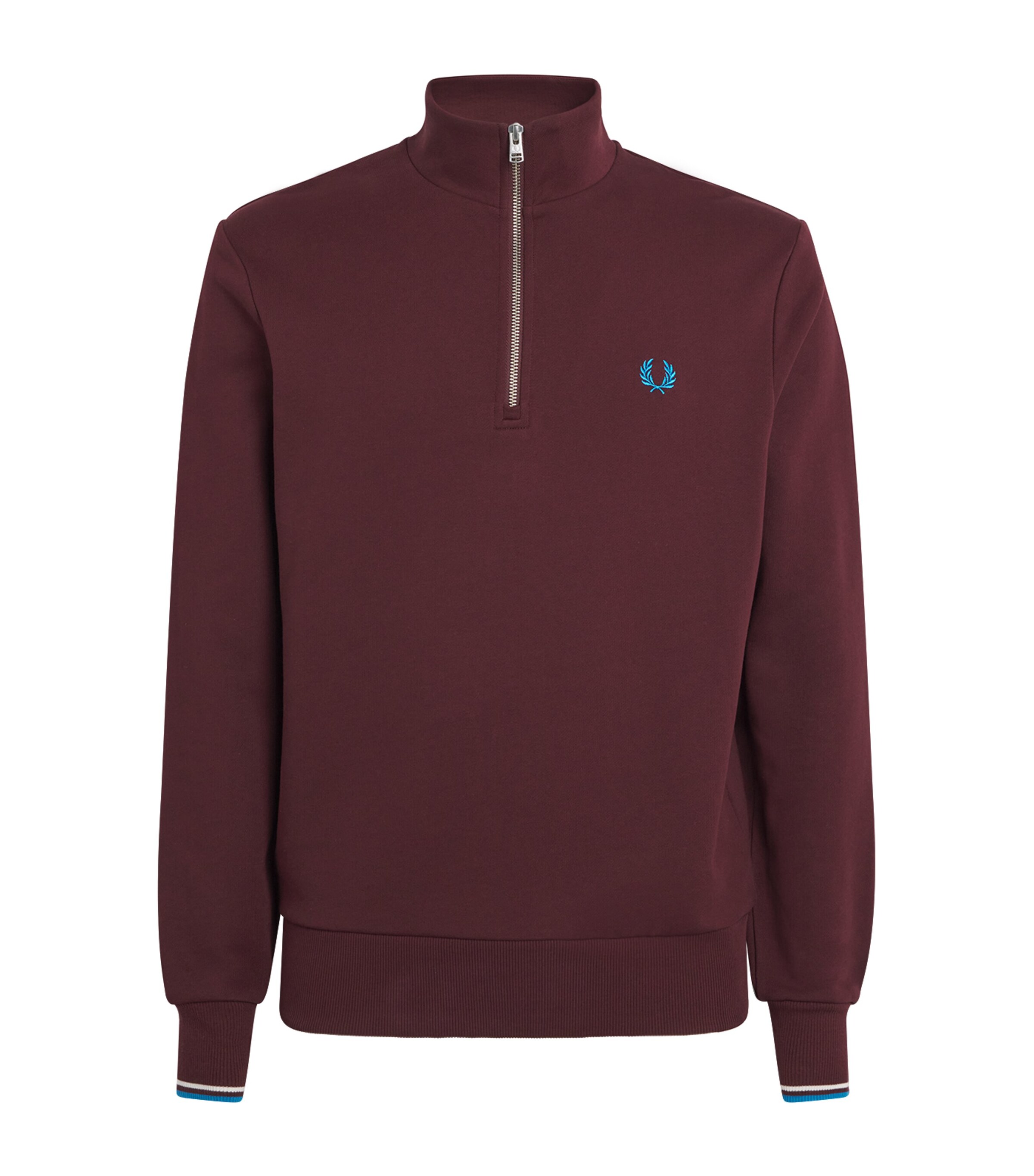 Fred Perry Cotton Half-Zip Sweatshirt | Men Clothing | Sweatshirts & Hoodies | Designers | Fred Perry