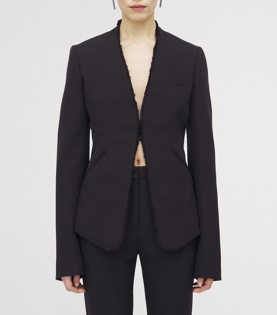Wool Raw-Edge Tailored Jacket 2023 Image 5