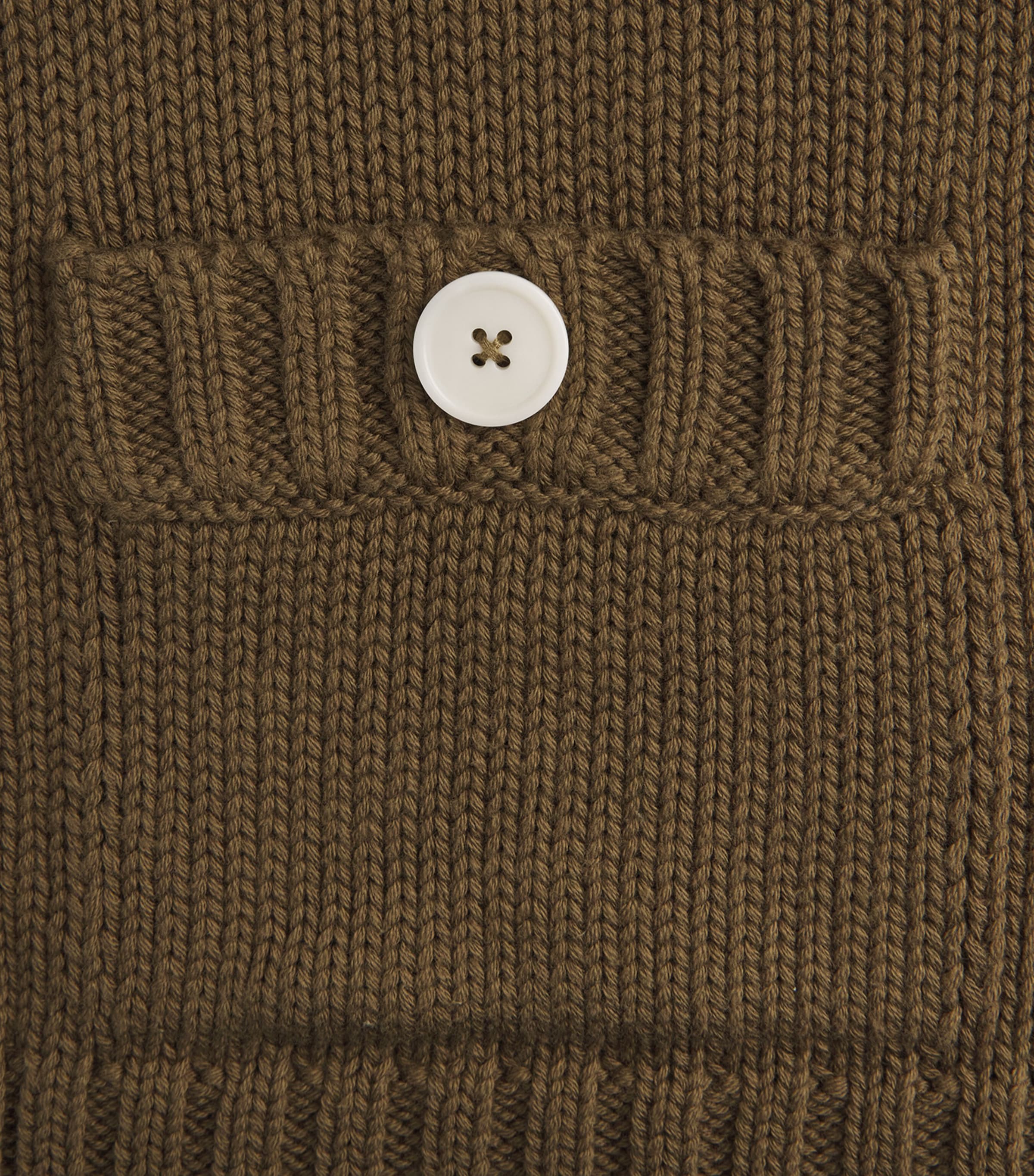 ME+EM Womens Straight Crop Cardigan Olive Green Image 6