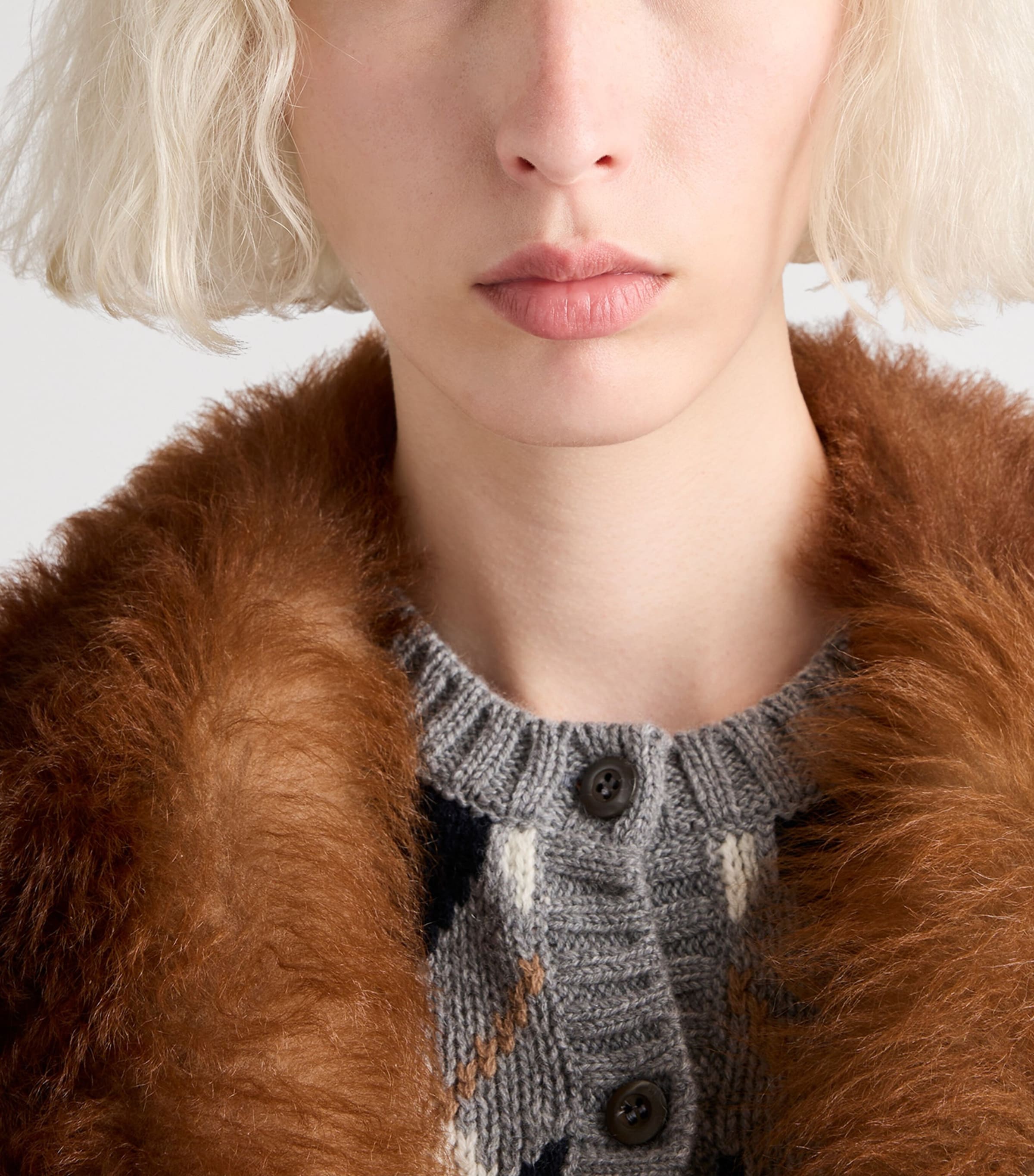 Cashmere Argyle Cardigan F0031 Image 3