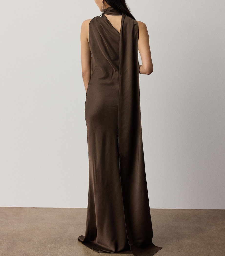 Ralph Lauren Collection Womens Silk Rynn Maxi Dress Sycamore Image 5