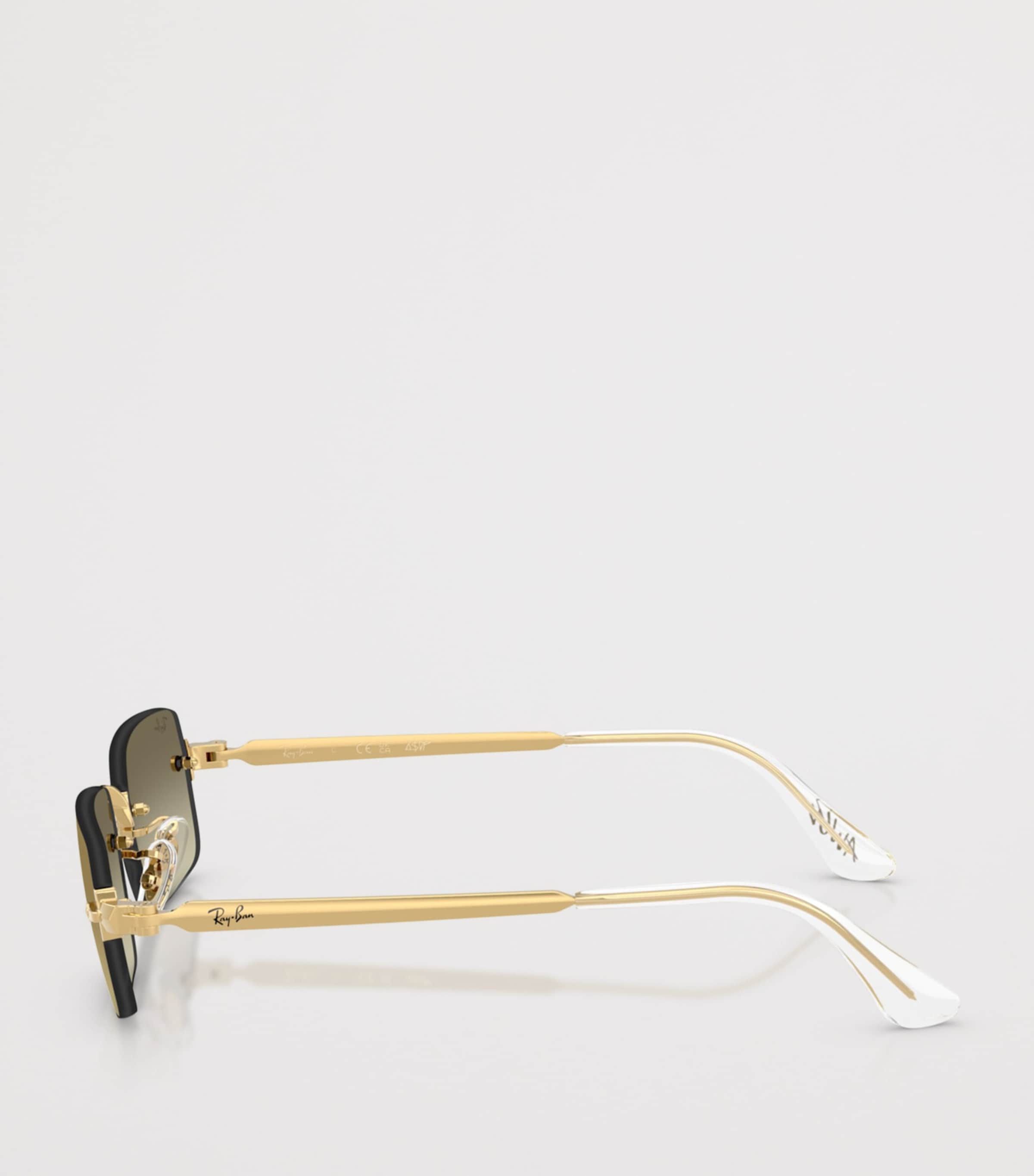 Ray-Ban By A$AP Rocky Rectangle Sunglasses Gold Image 3
