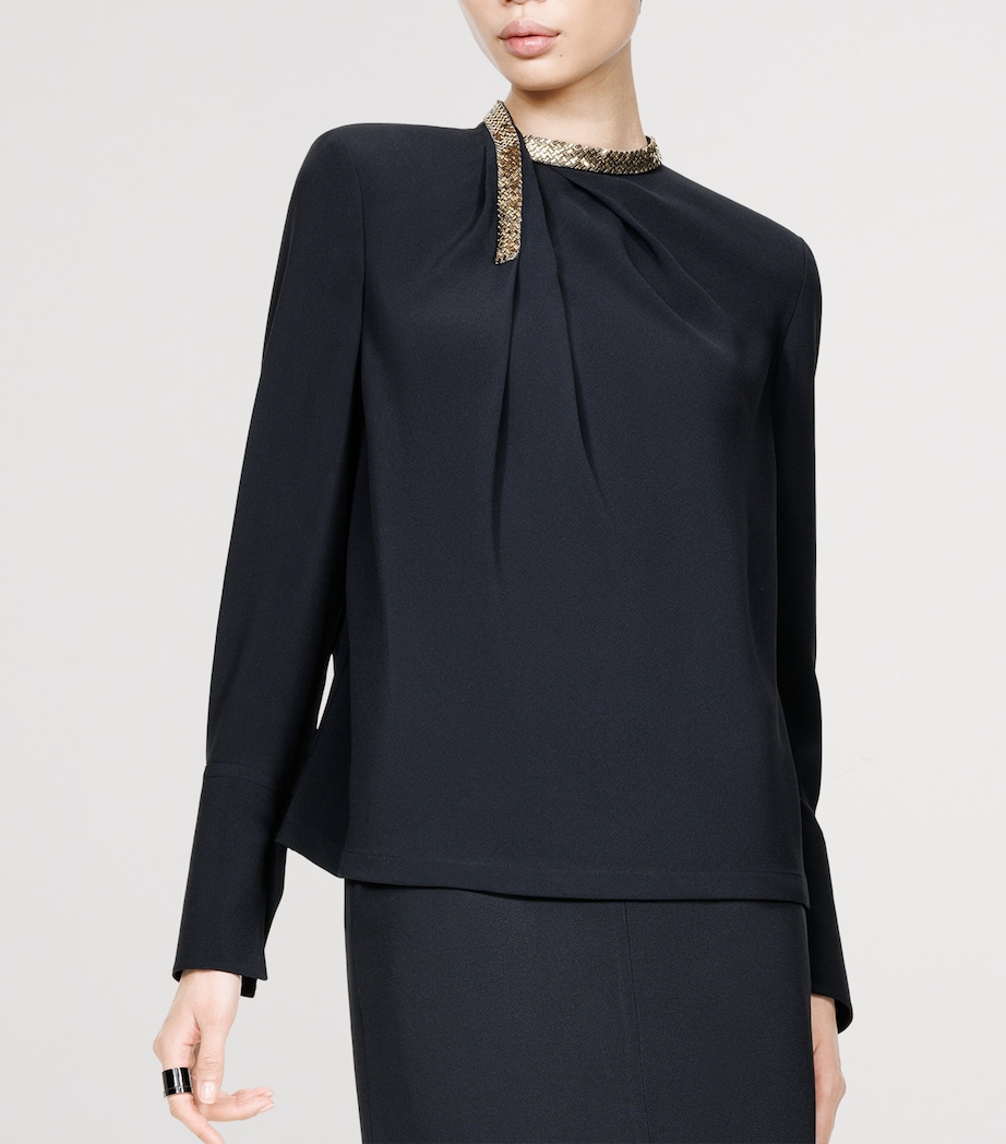 TOM FORD Womens Embellished Blouse Nya Image 5