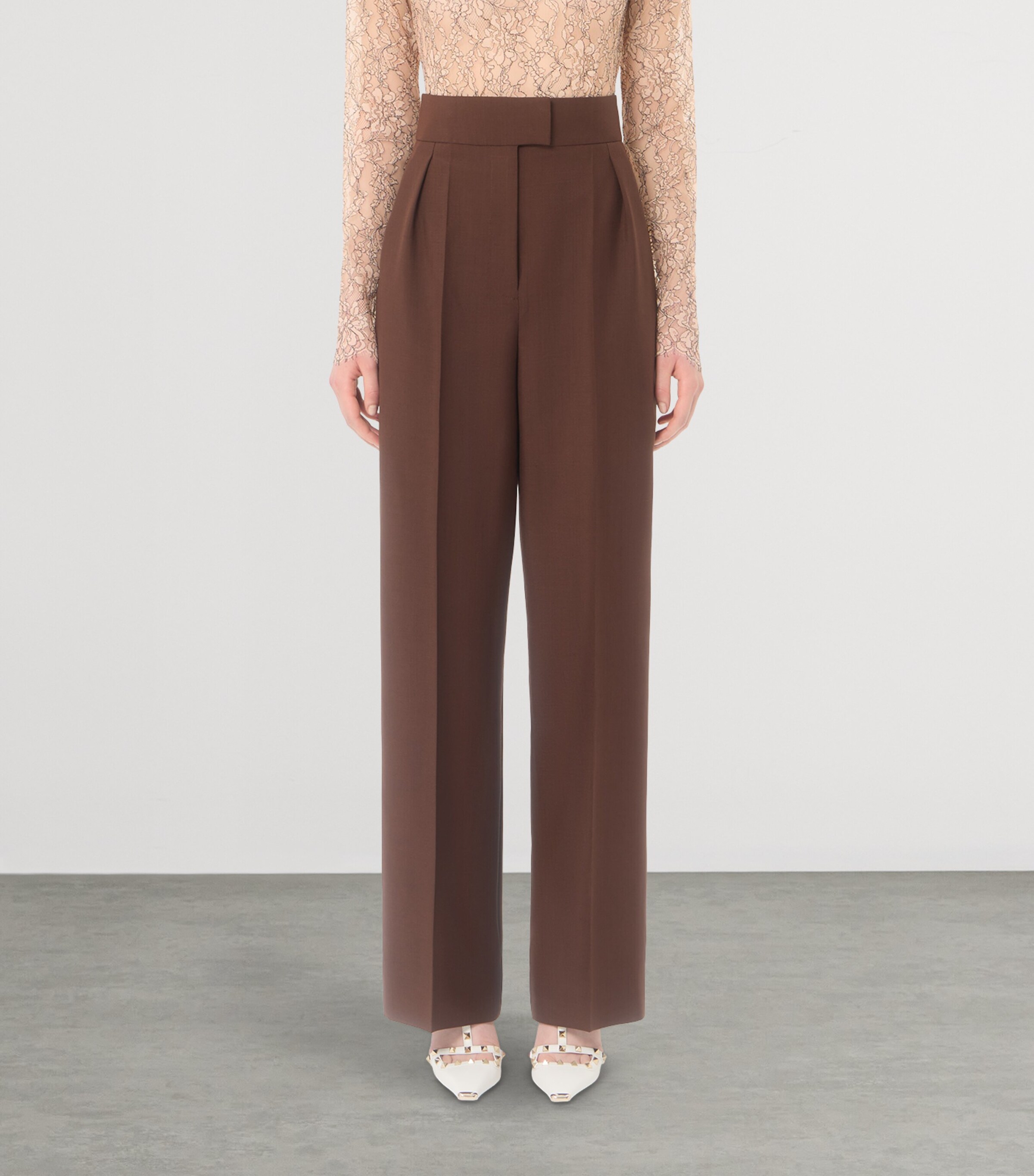 Valentino Womens Mohair Tailored Trousers Image 3