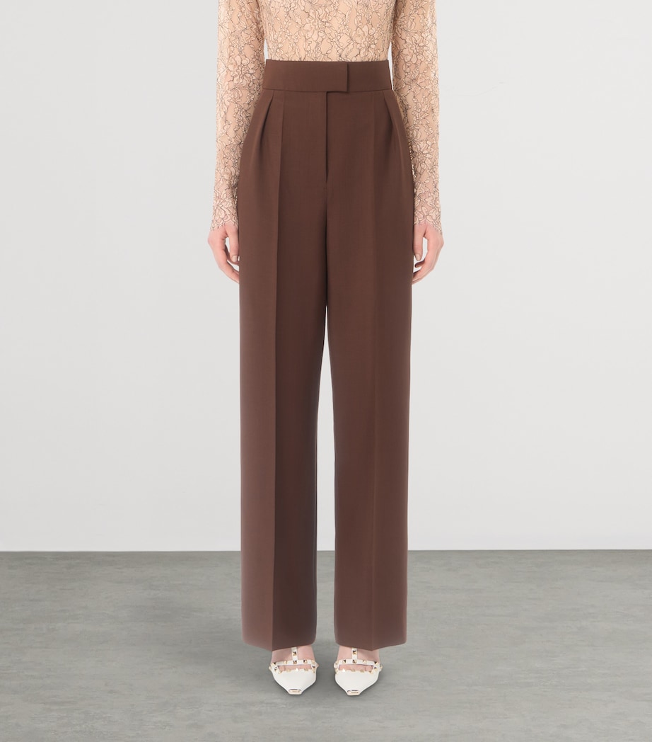 Valentino Womens Mohair Tailored Trousers Image 3