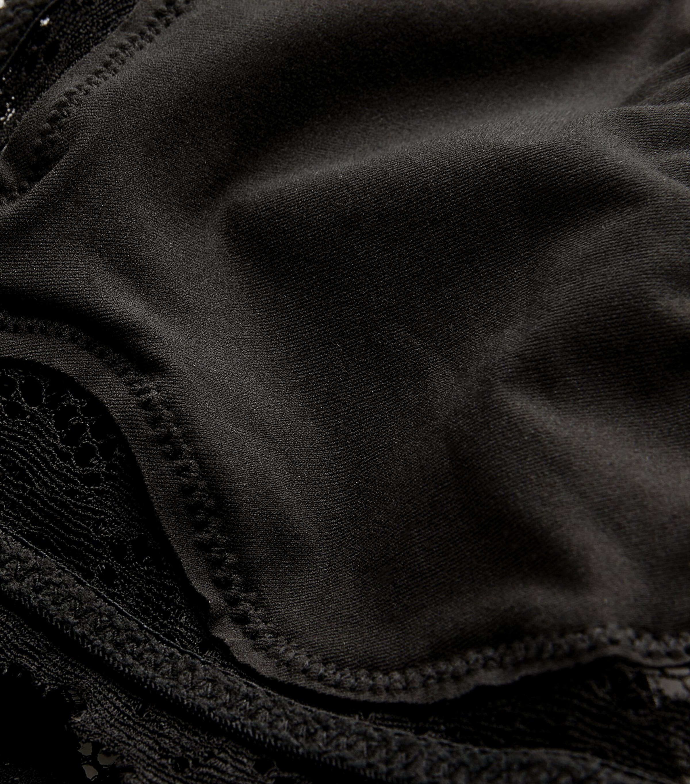 Skims Womens Fits Everybody Lace-Trim Triangle Bralette Onyx Image 4