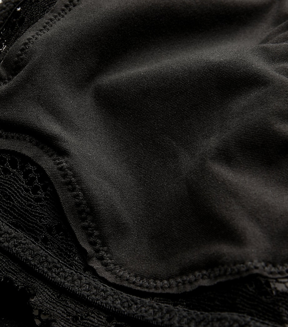 Skims Womens Fits Everybody Lace-Trim Triangle Bralette Onyx Image 4