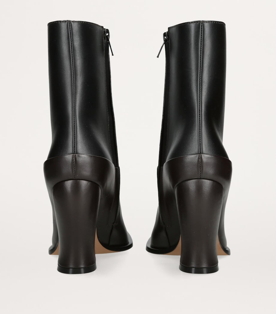 LOEWE Leather Onda Ankle Boots 90 Black/comb Image 2