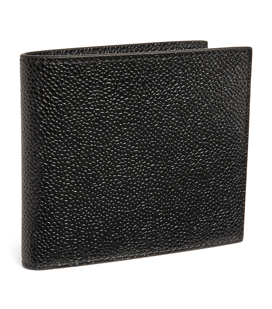 Grained Leather Bifold Wallet BLACK Image 1